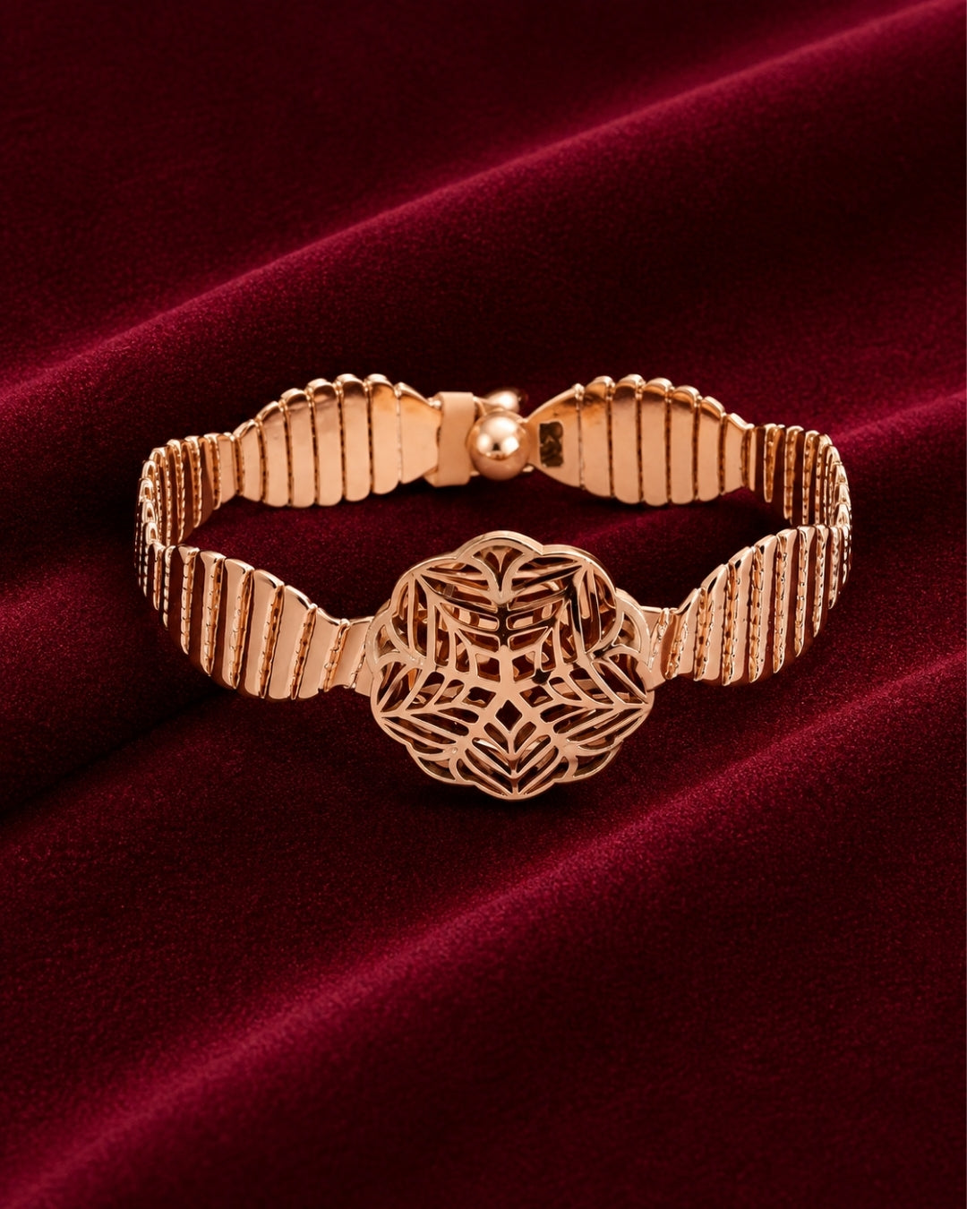 Rosé Filigree Bloom Adjustable Bracelet