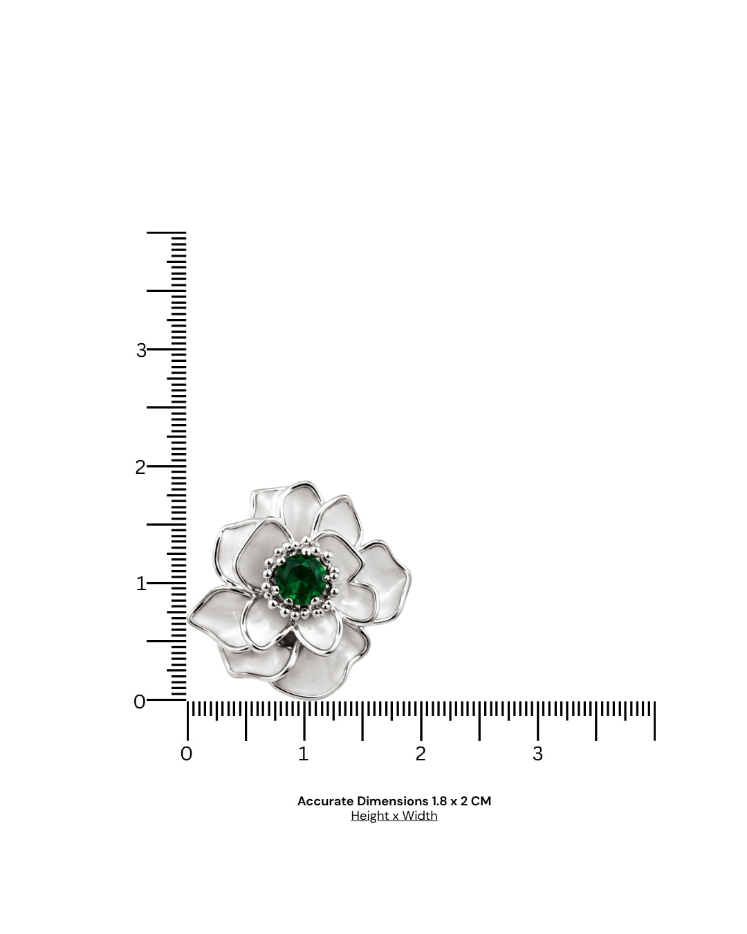 Emerald Bloom Floral Hoop Earrings