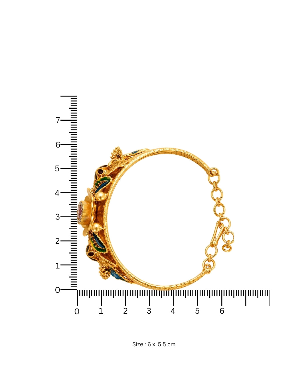 Regal Bloom Floral Statement Bracelet