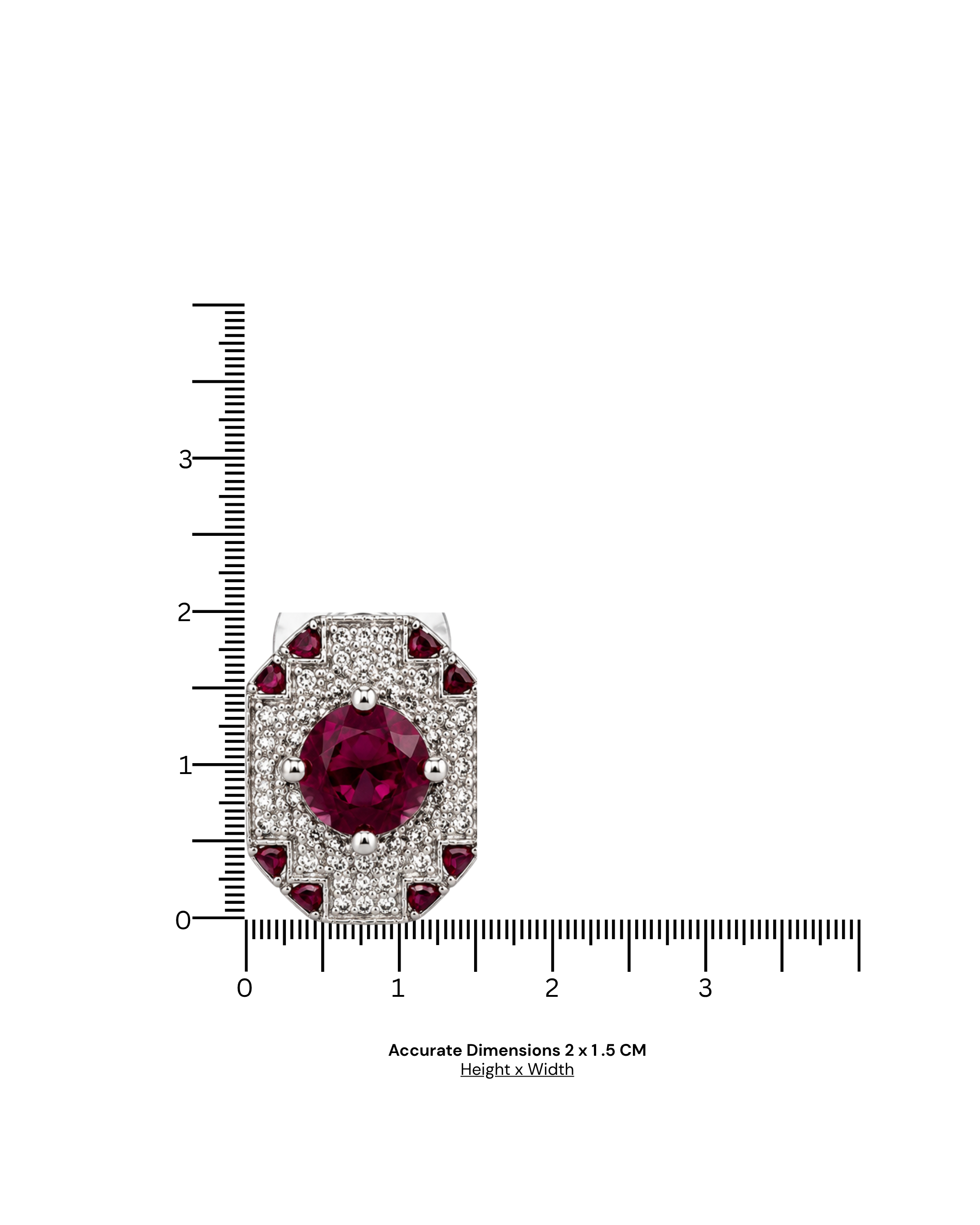 Ruby Royale Art Deco Stud Earrings