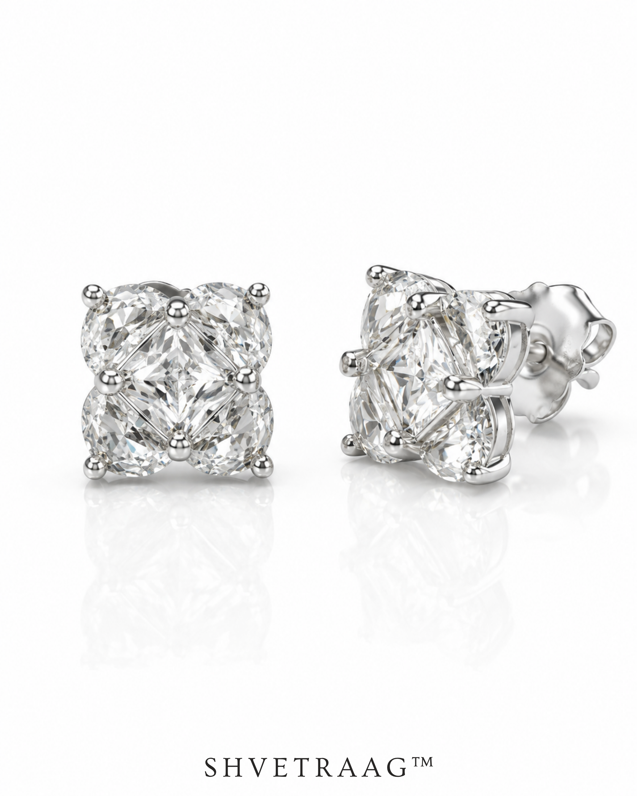 Aurora Luxe Cluster Stud Earrings