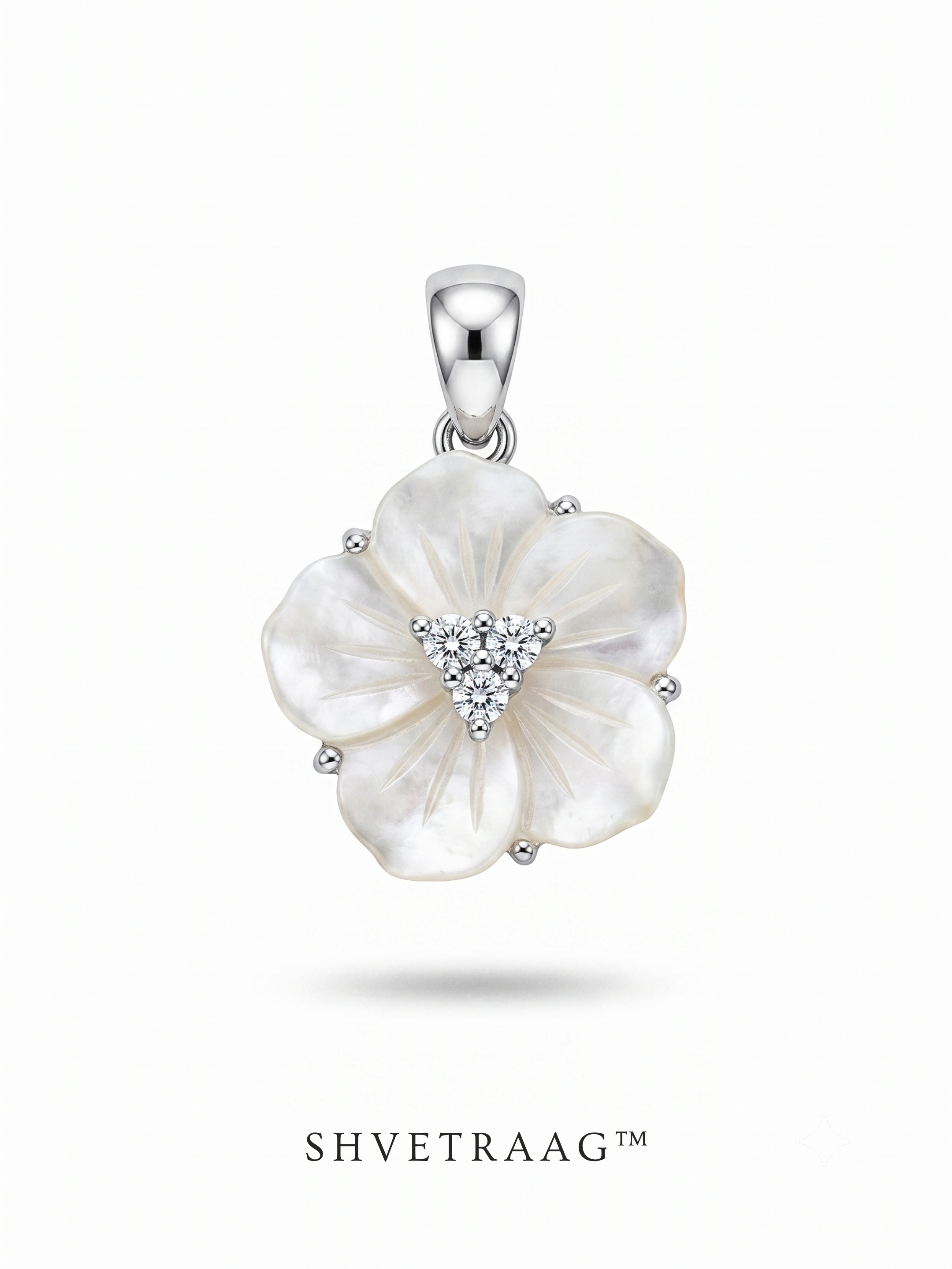Mother of Pearl Floral Pendant