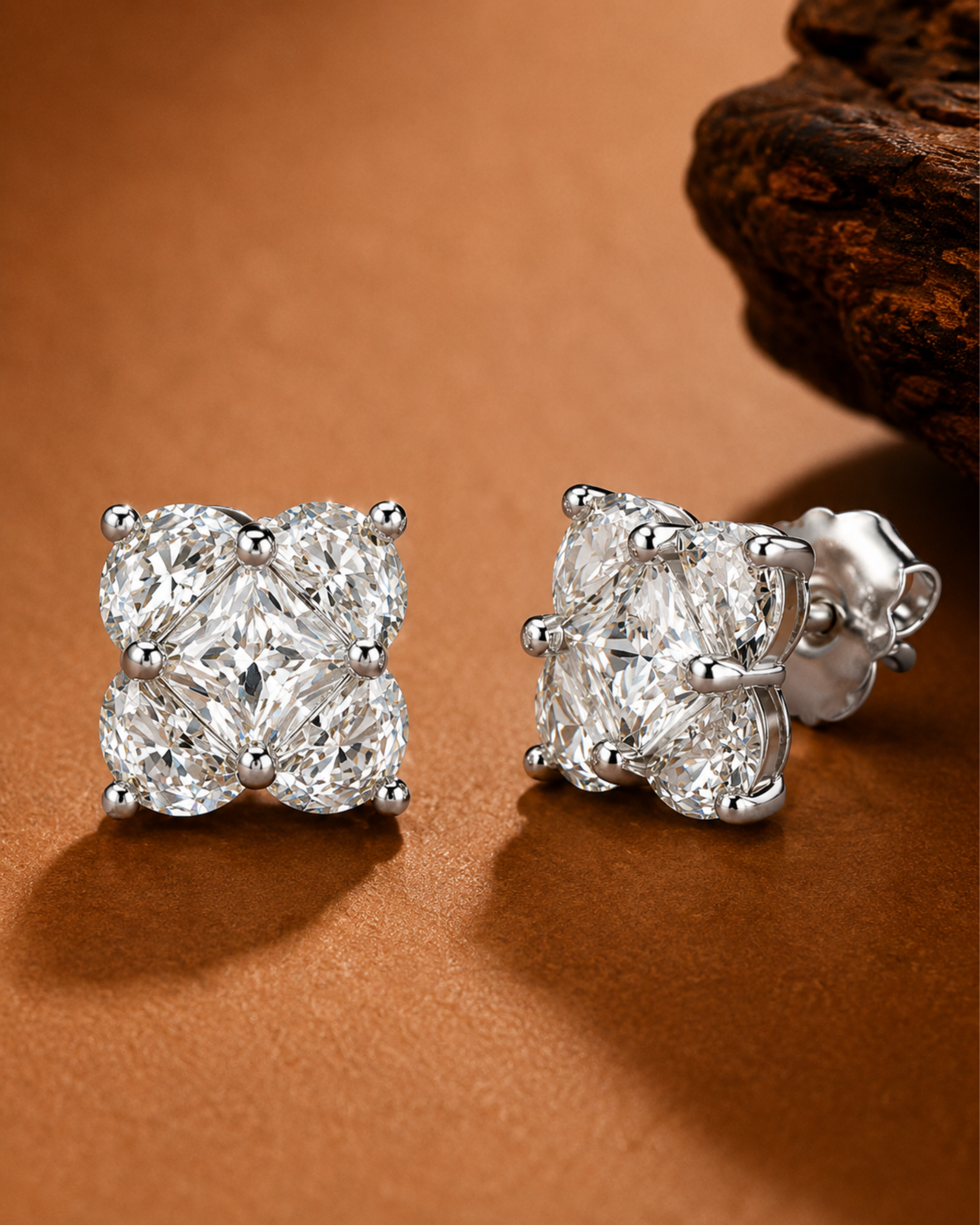 Aurora Luxe Cluster Stud Earrings
