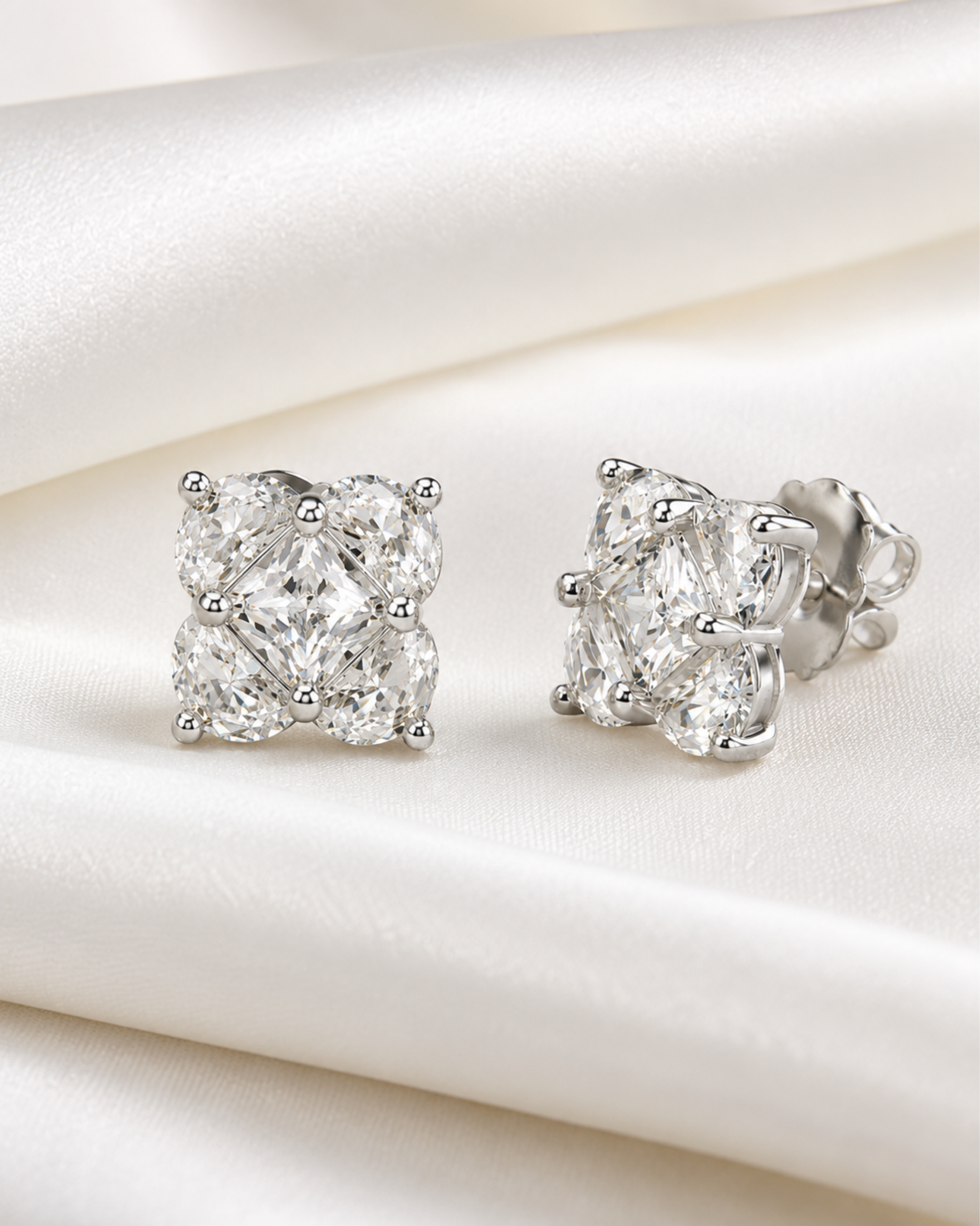 Aurora Luxe Cluster Stud Earrings