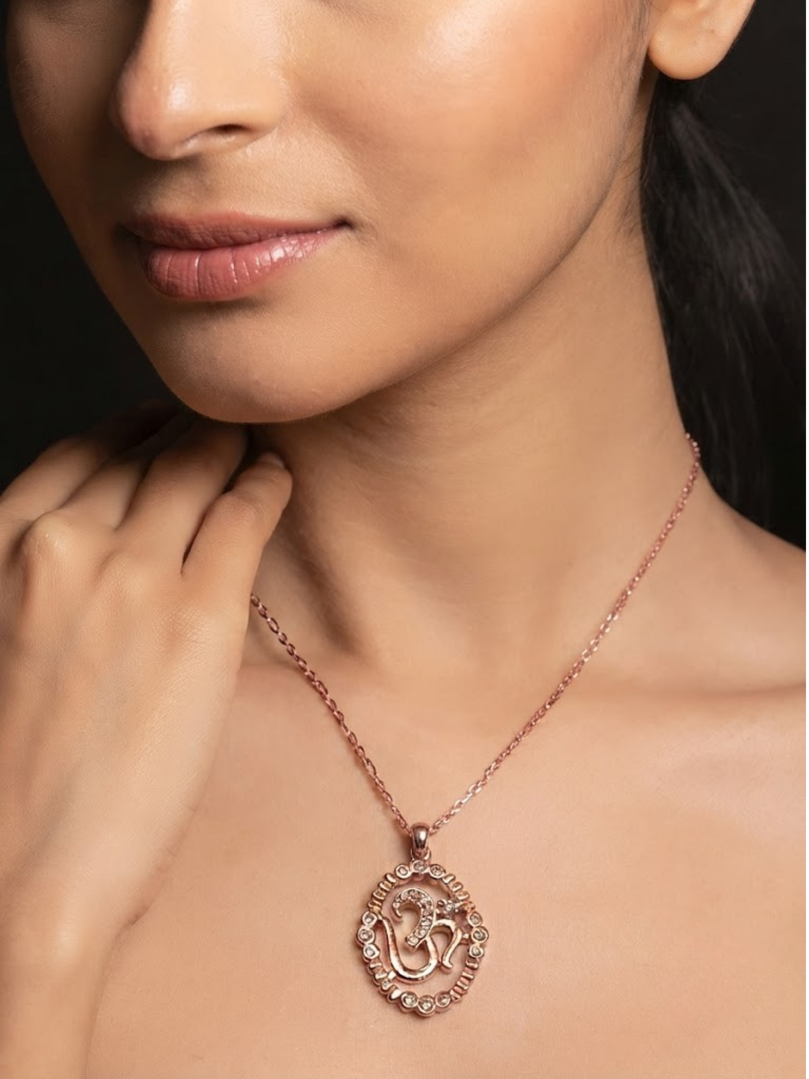 Celestial Om Halo Pendant Necklace