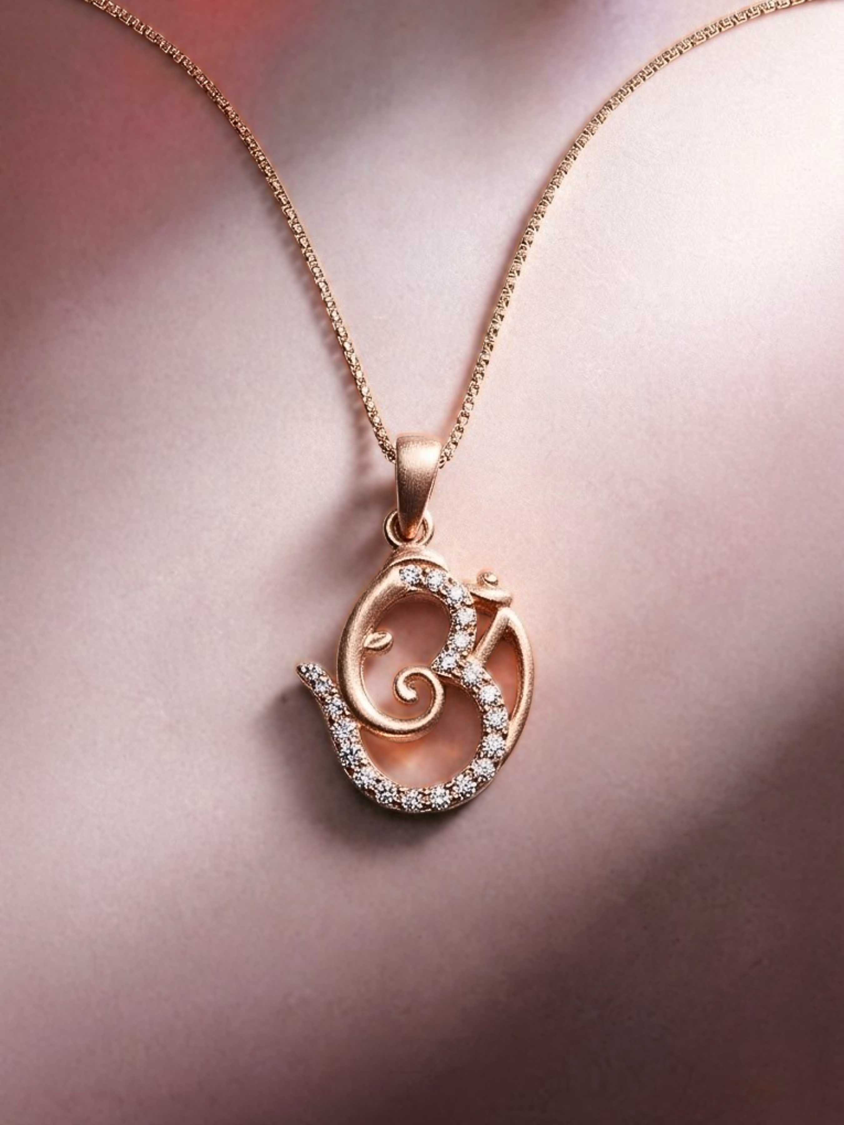 Divine Om Sparkle Pendant Necklace