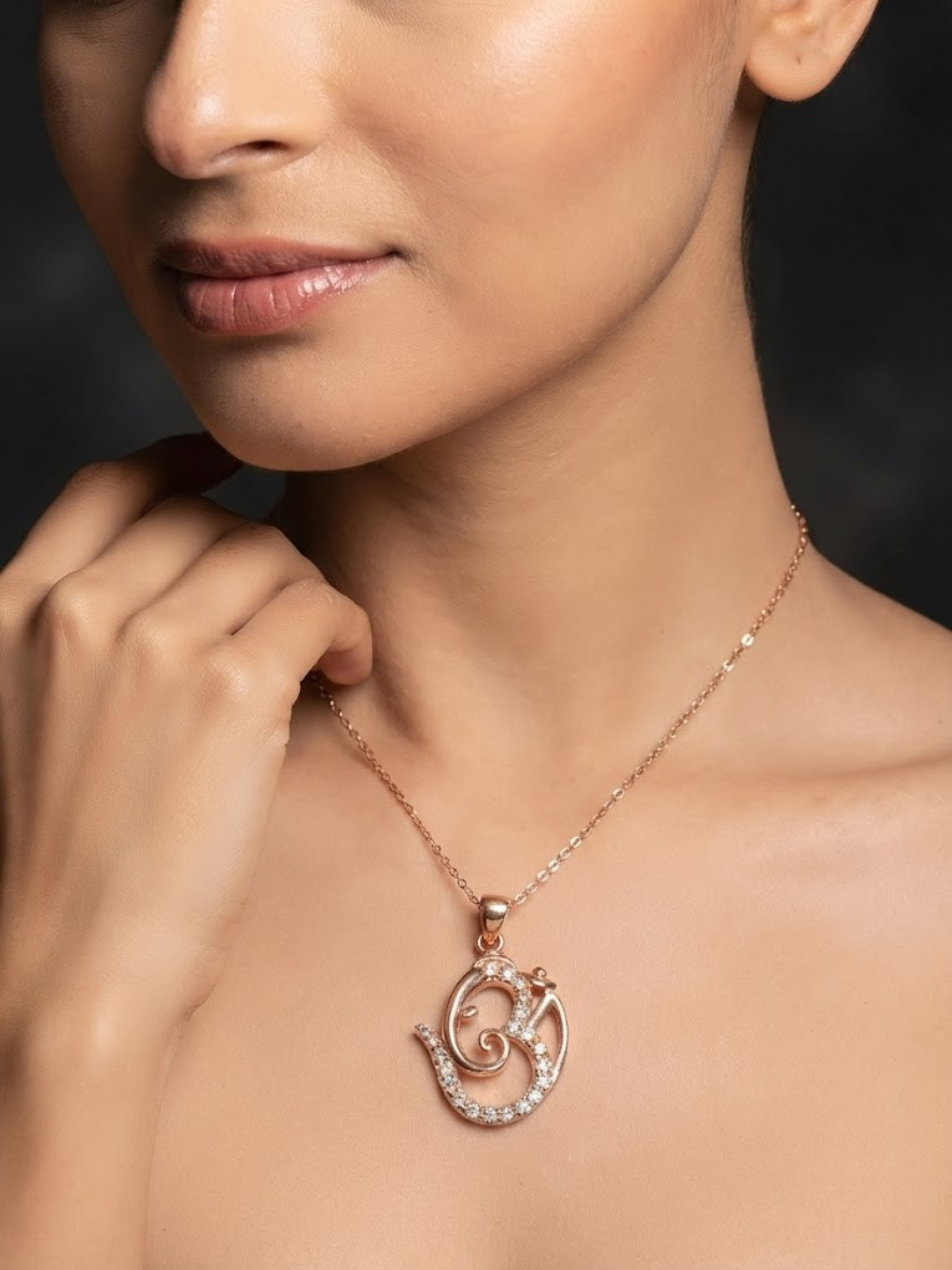 Divine Om Sparkle Pendant Necklace