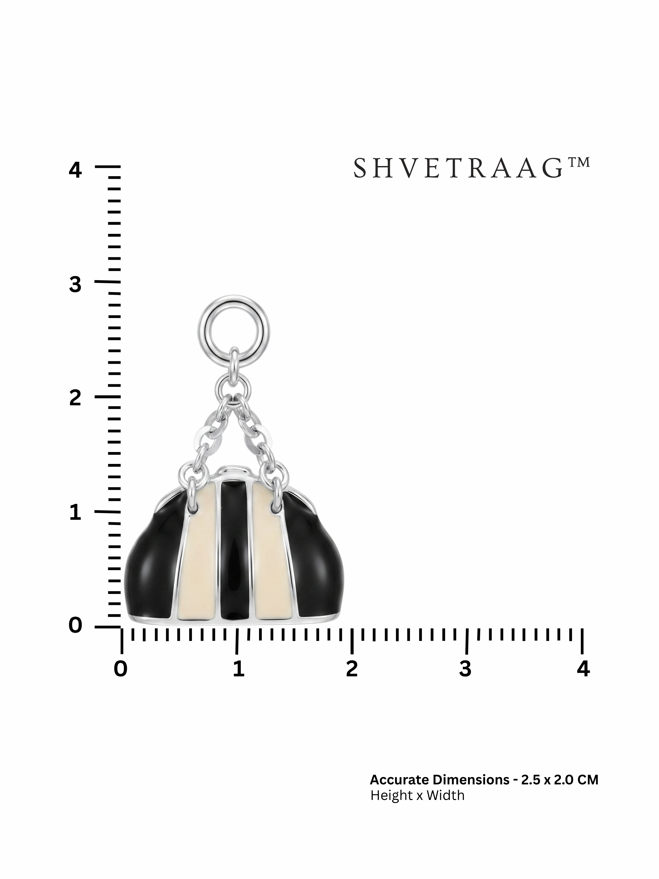 Noir Éclat Striped Silver Pendant