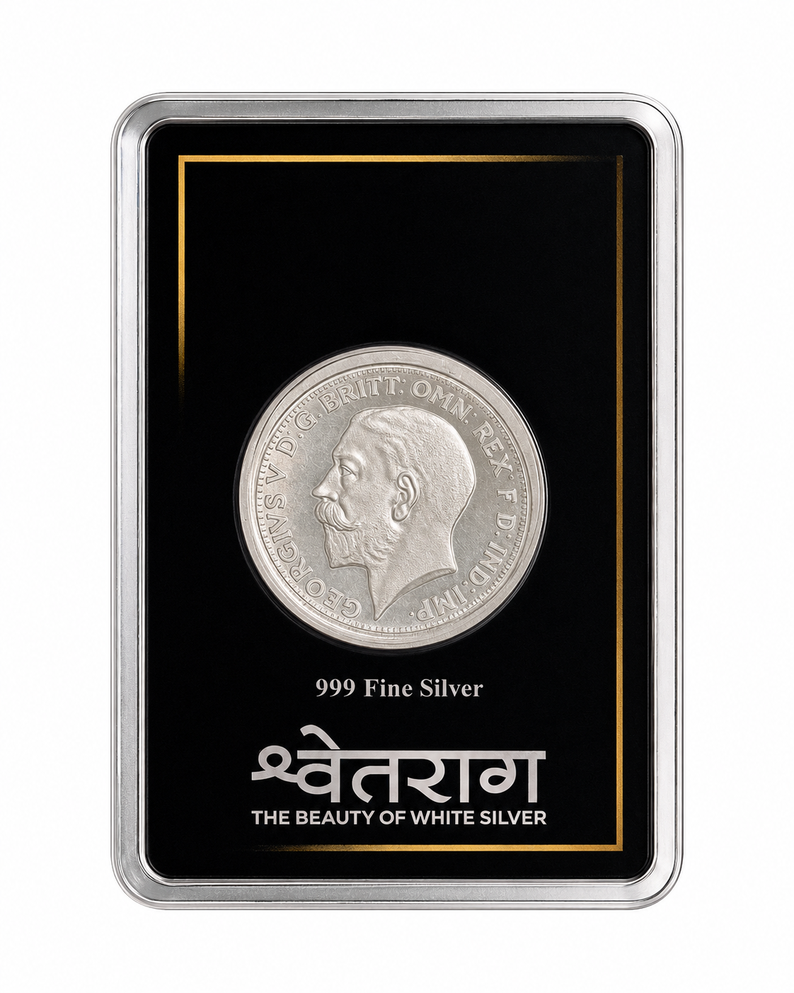 Shvetraag 1 Gram 999 Pure Silver Coin Gift Card in Tamper-Proof Premium Packaging for Gifting, Collection, and Investment