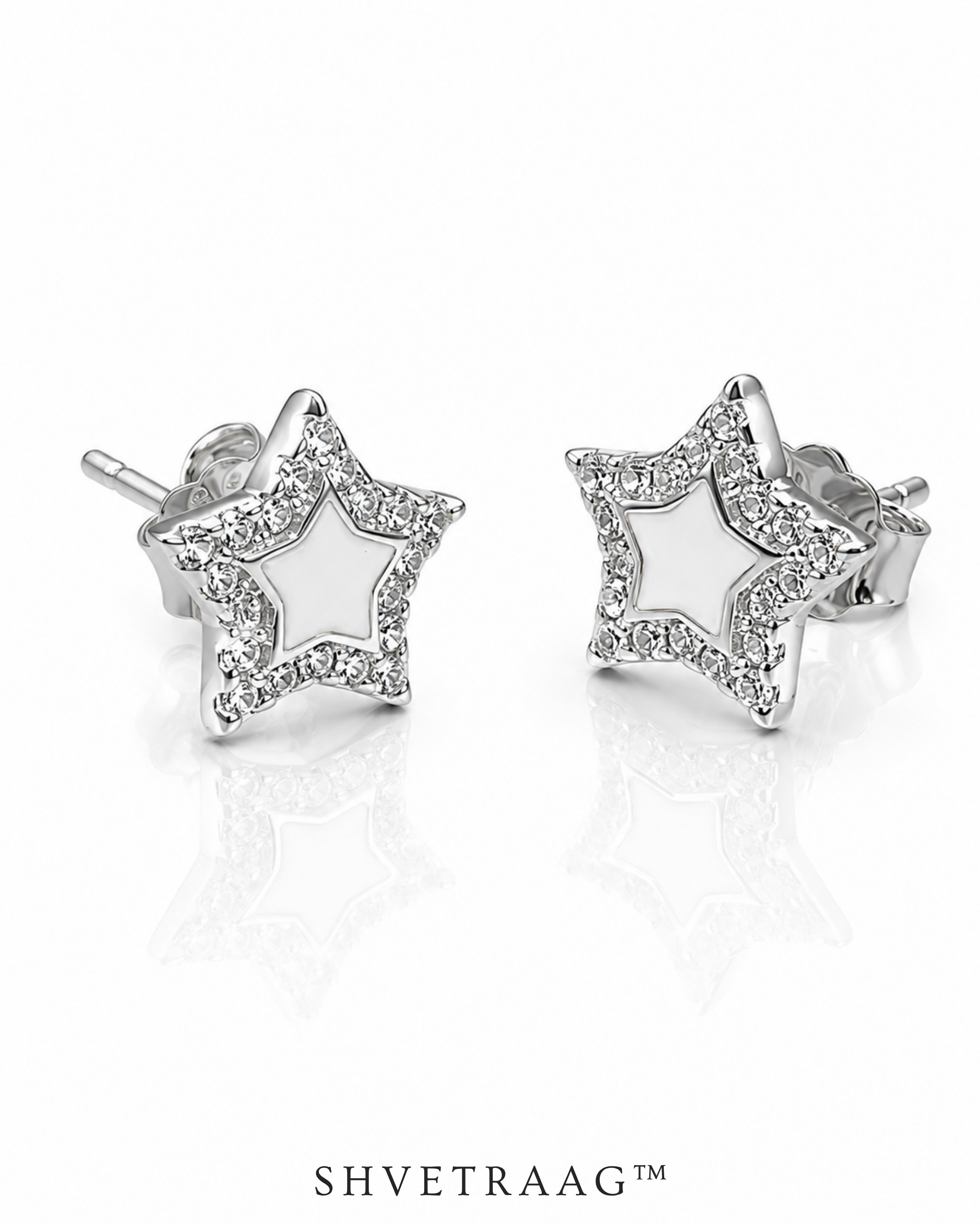 Celeste Star Mother of Pearl Stud Earrings