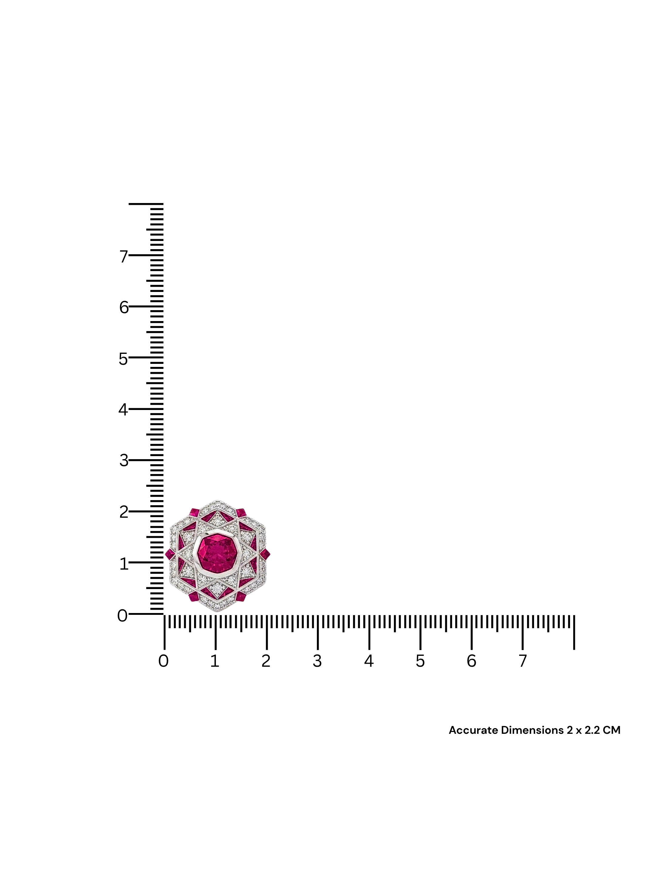 Shvetraag 92.5 Sterling Silver Ruby CZ Geometric Stud Earrings for Women