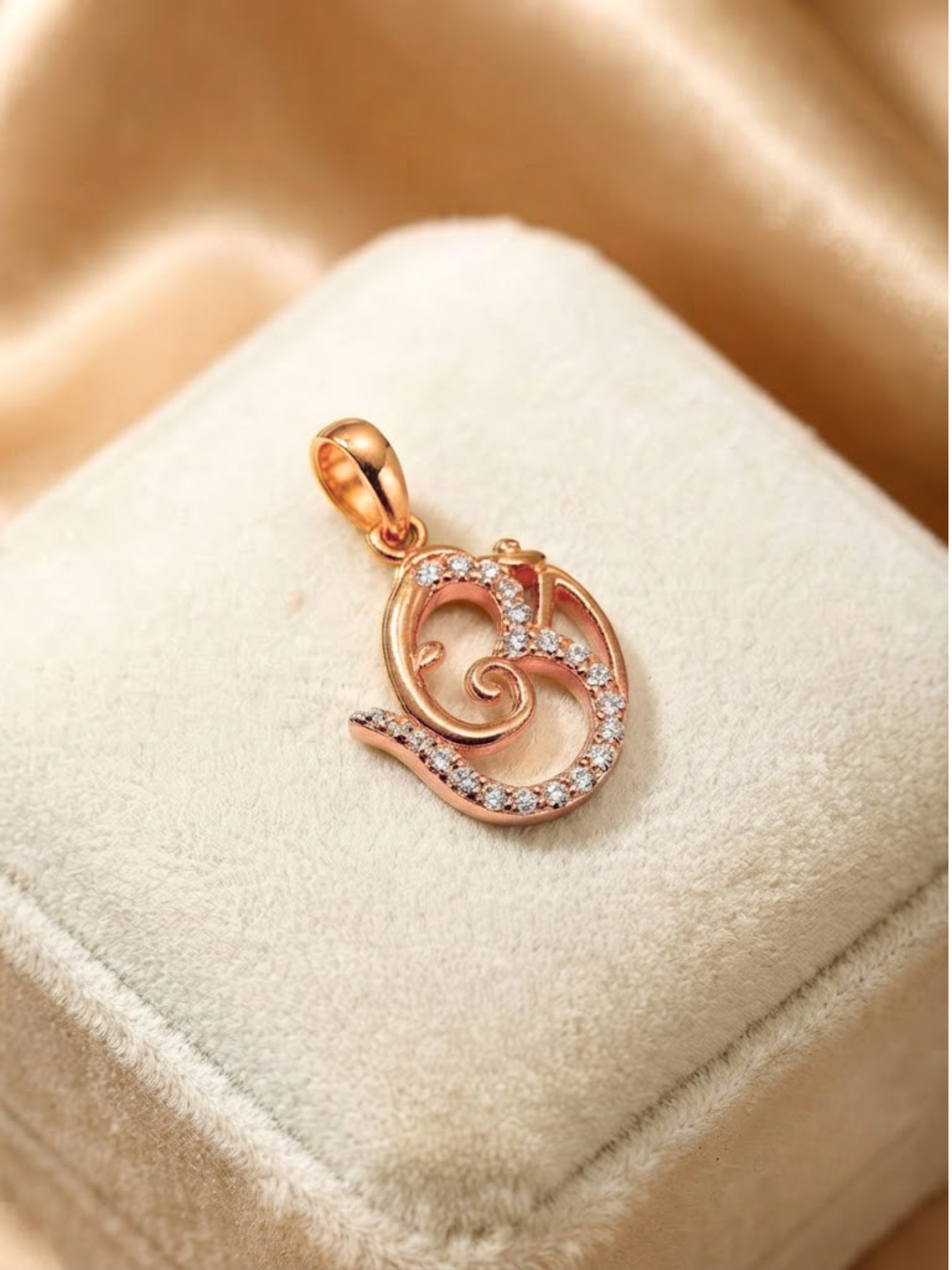 Divine Om Sparkle Pendant Necklace