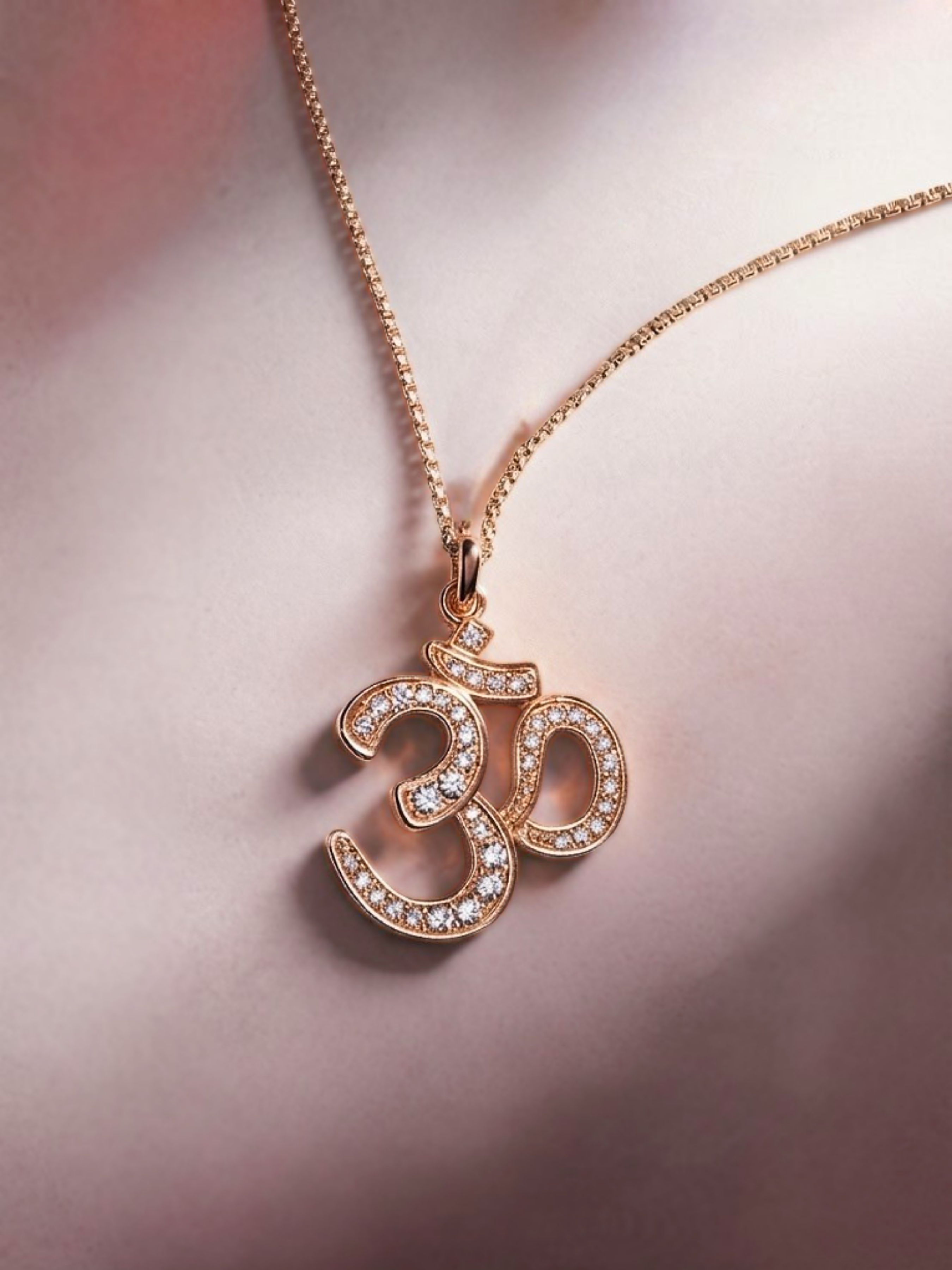 Divine Om CZ Pendant Necklace