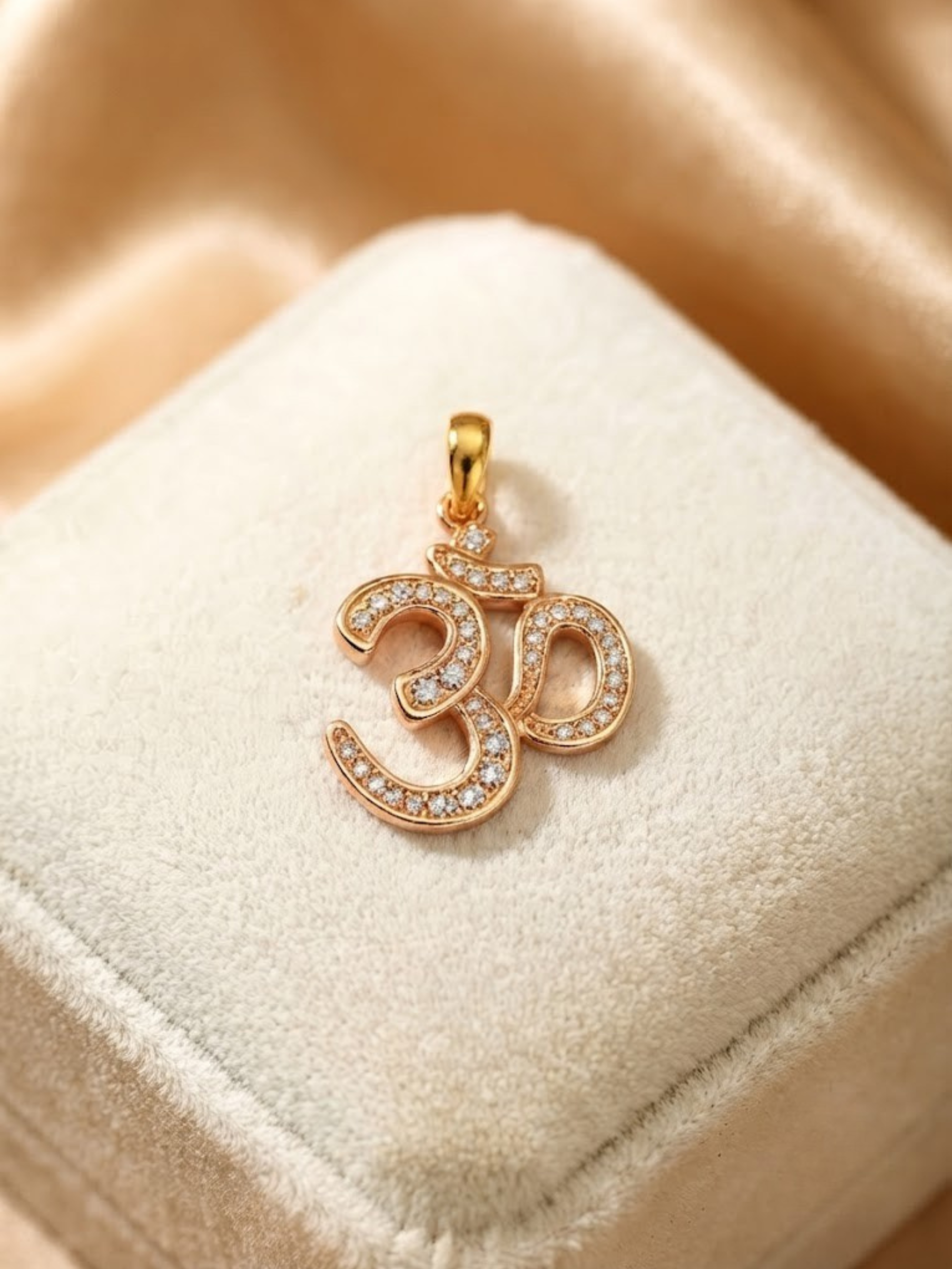 Divine Om CZ Pendant Necklace