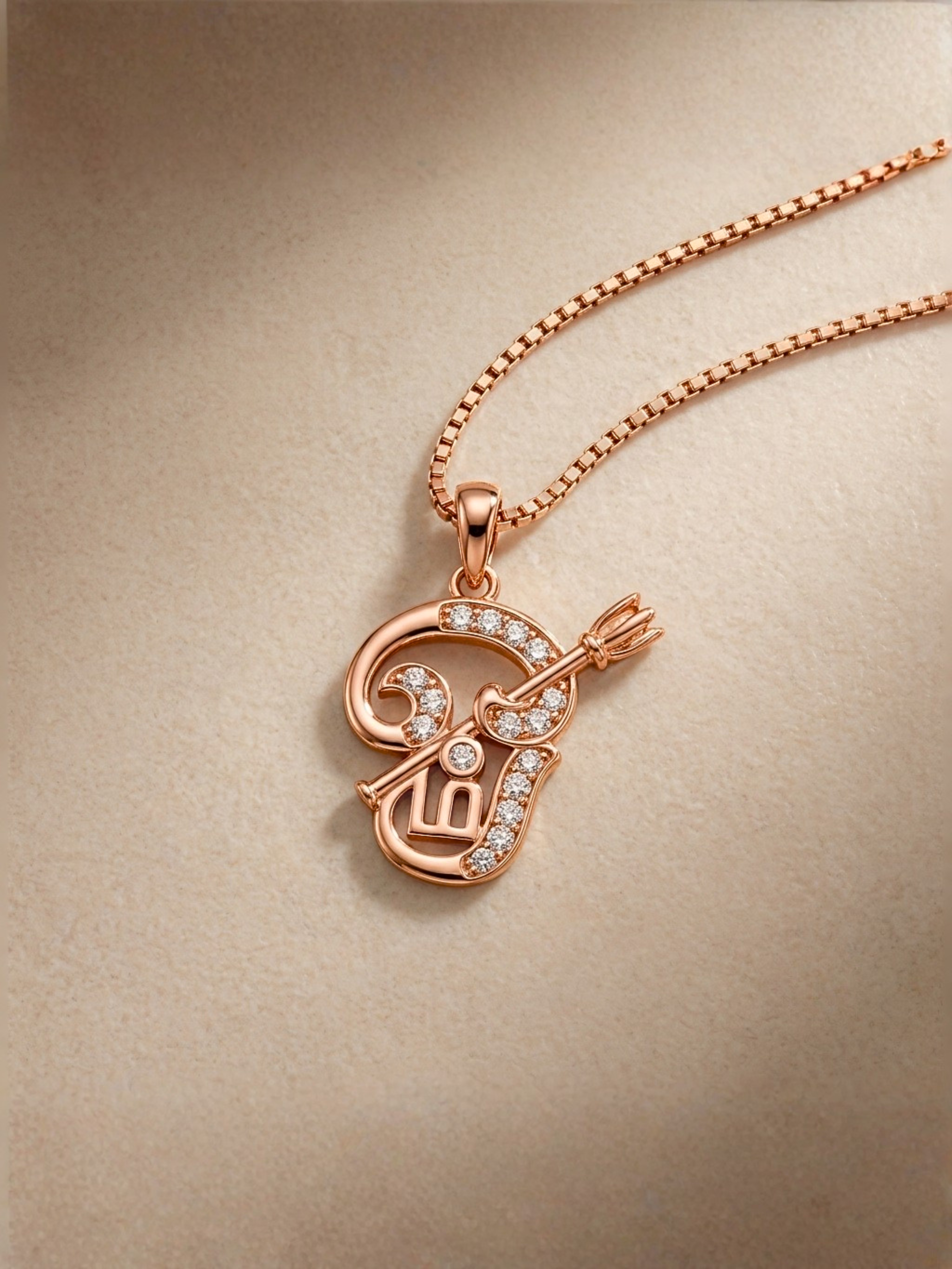 Divine Ram Naam CZ Pendant Necklace