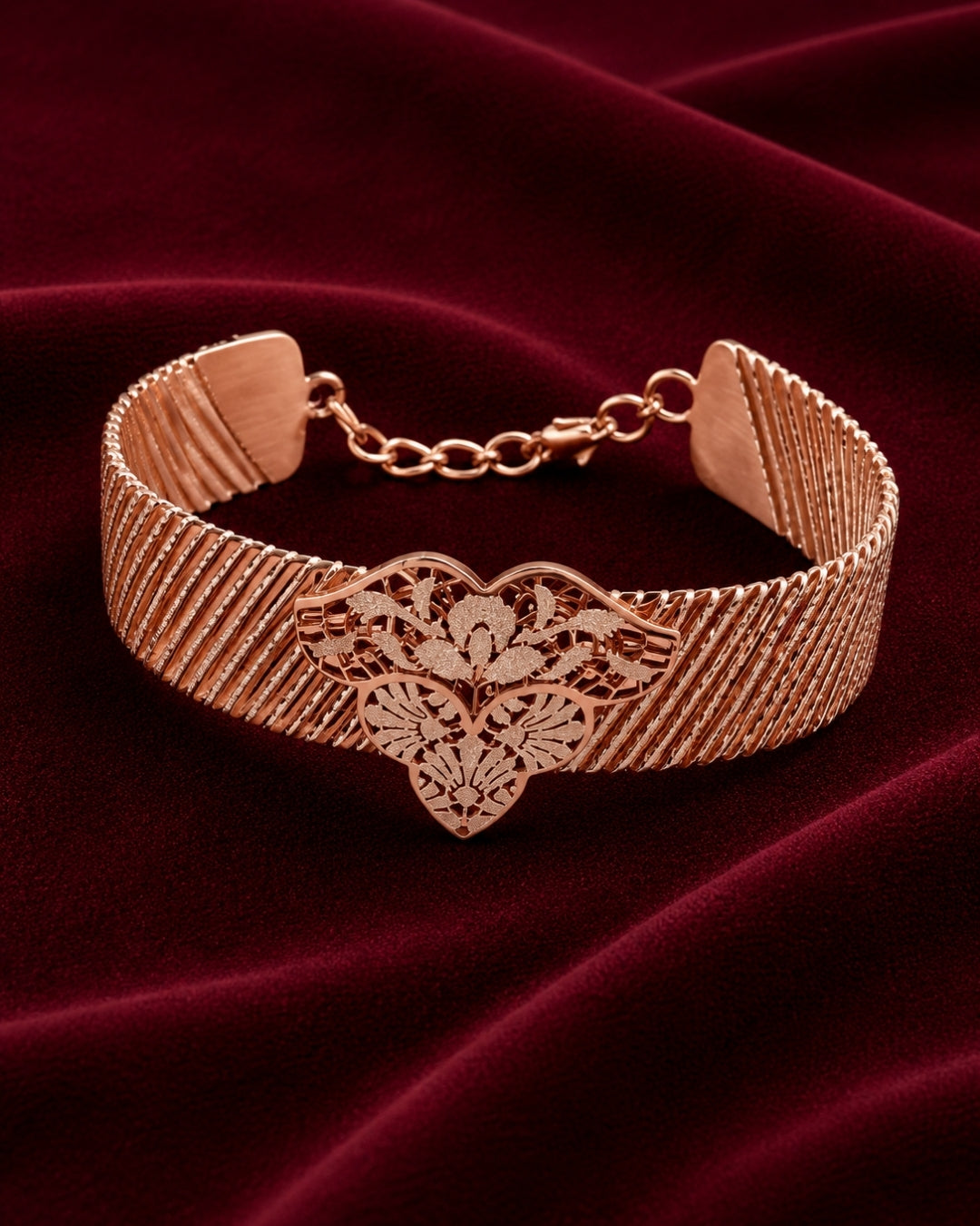 Roselle Filigree Rose Gold Bracelet
