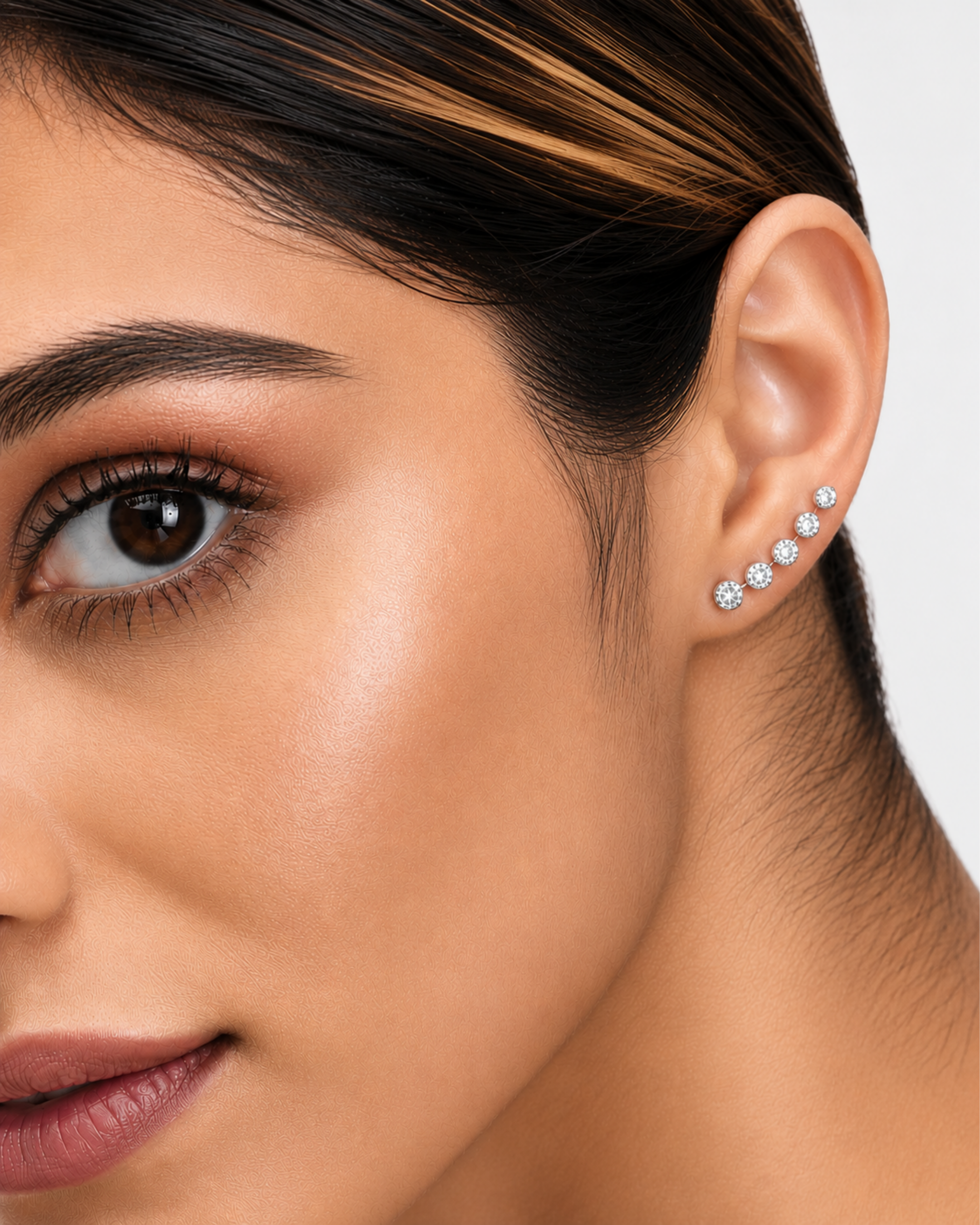 Celeste Crystal Ear Climber Earrings