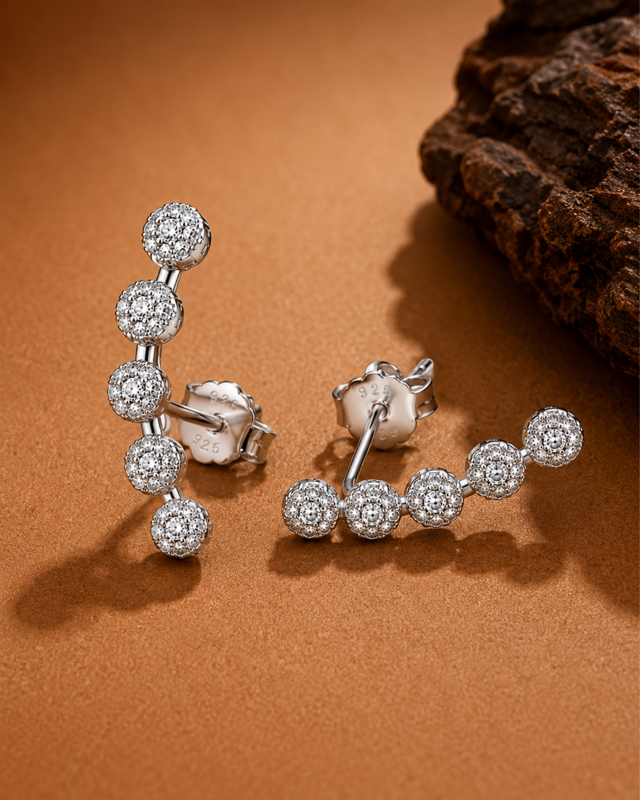 Celeste Crystal Ear Climber Earrings