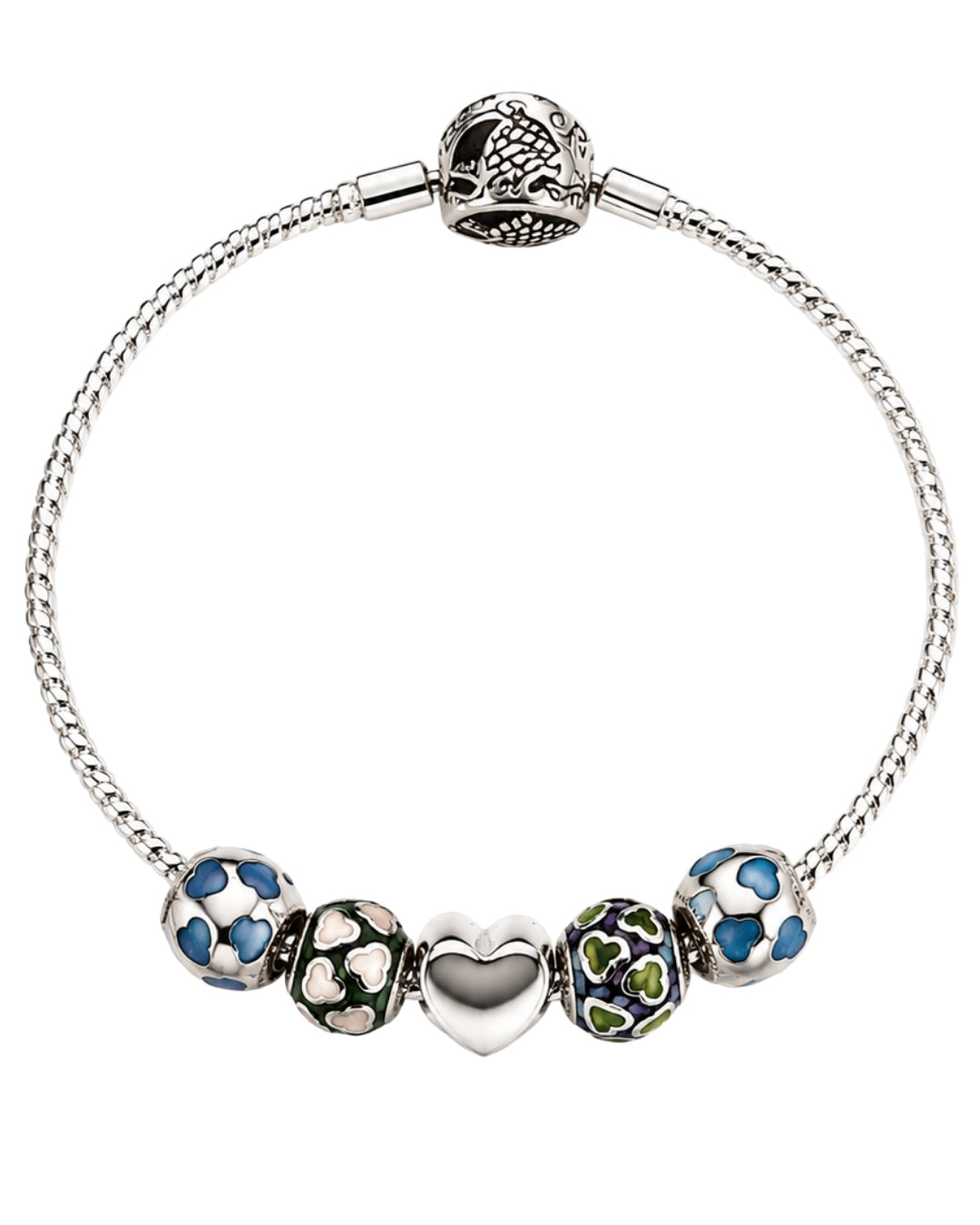 Celeste Heart Charm Bracelet