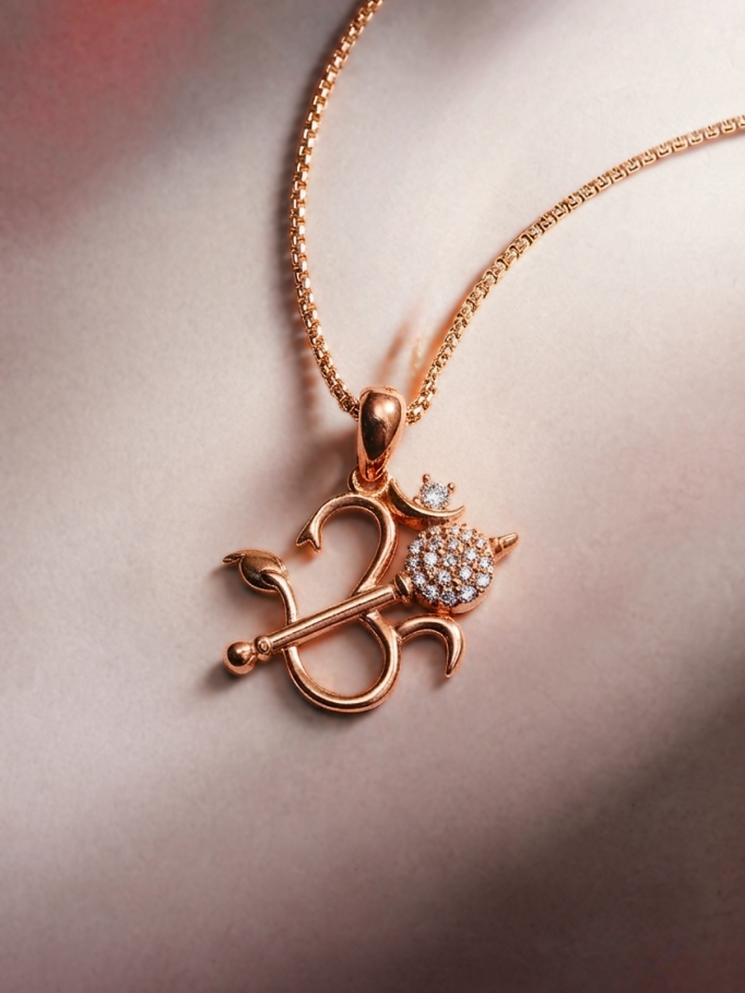 Divine Trishul Damru Om Pendant Necklace