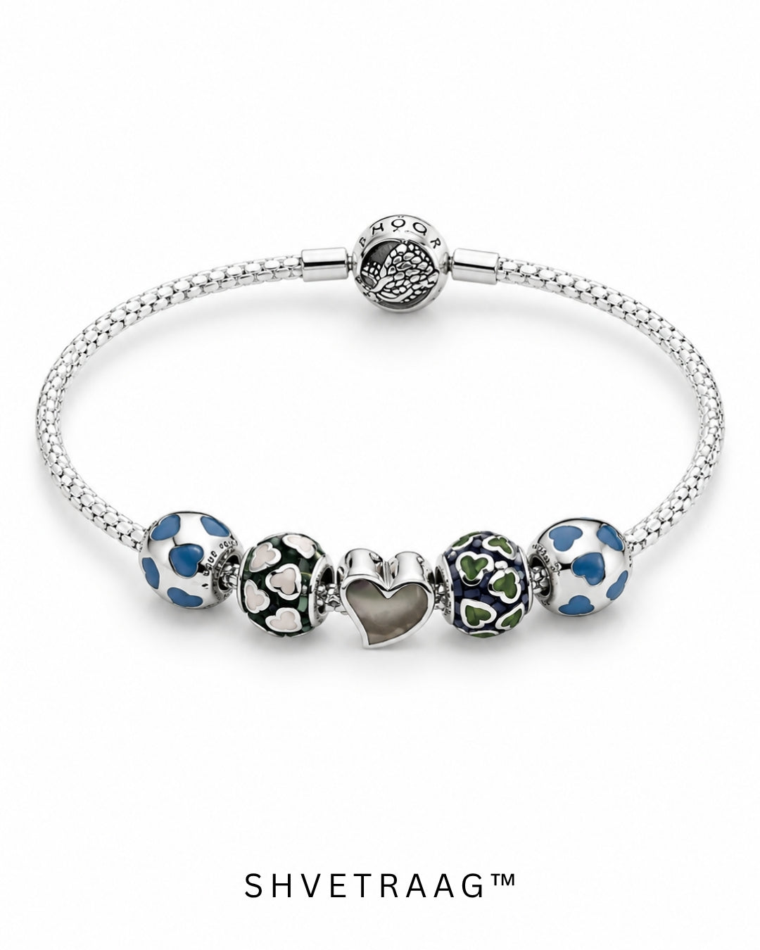 Celeste Heart Charm Bracelet