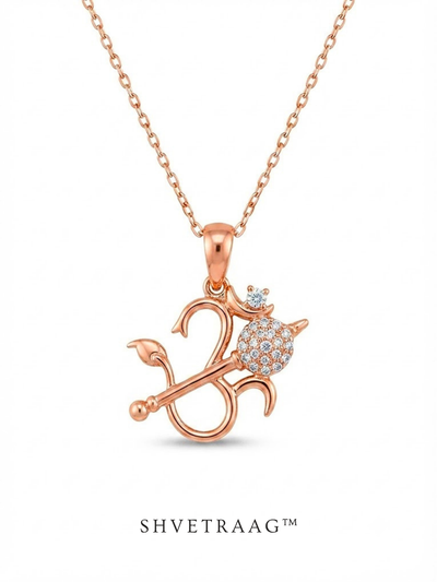 Divine Trishul Damru Om Pendant Necklace