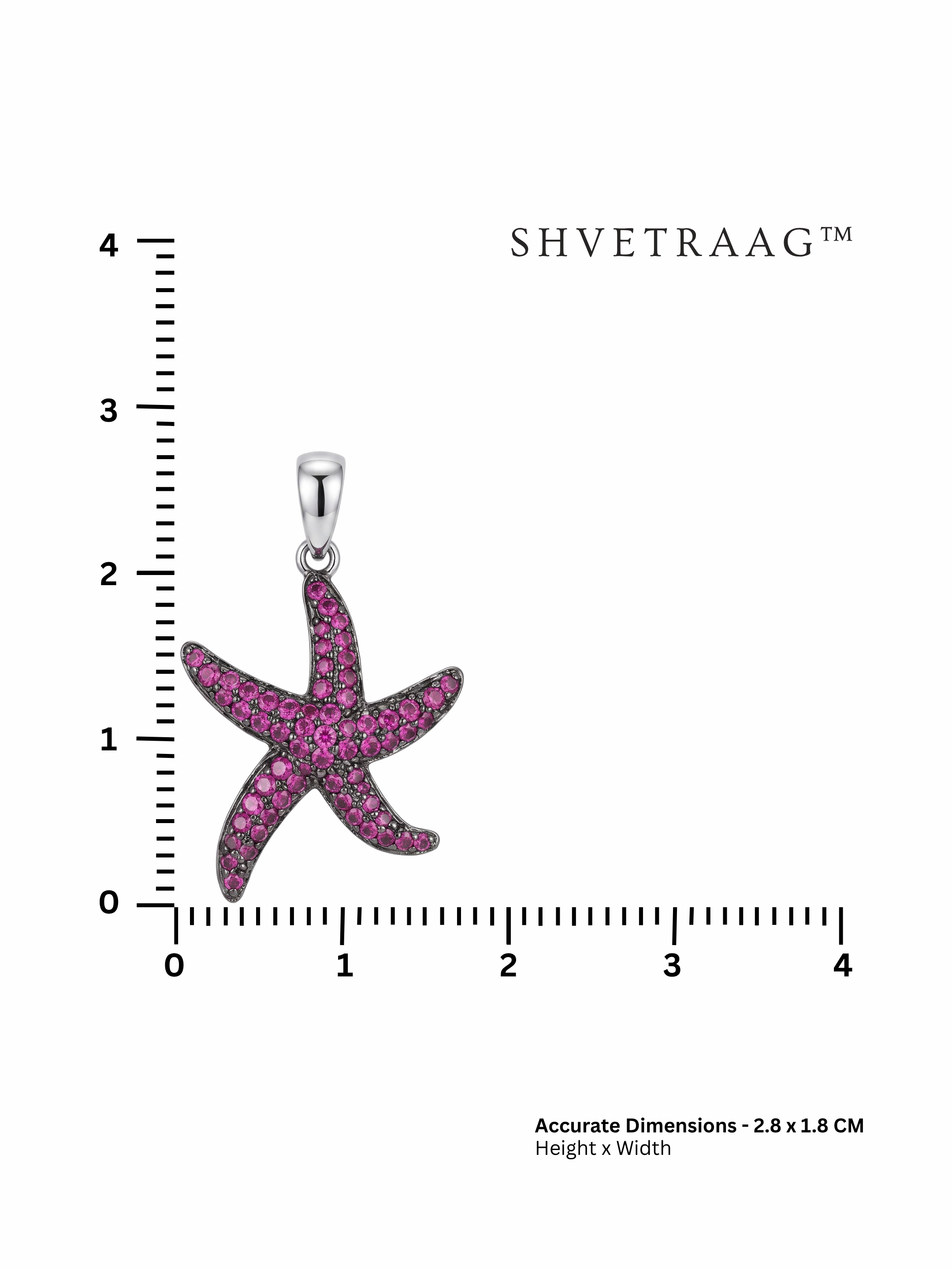 Maris Bloom Pink Starfish Silver Pendant