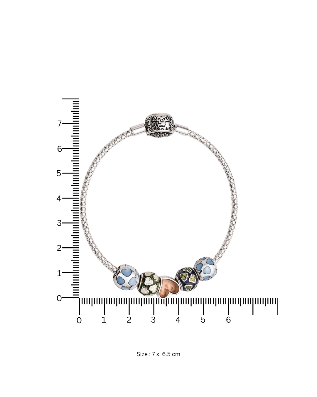 Celeste Heart Charm Bracelet
