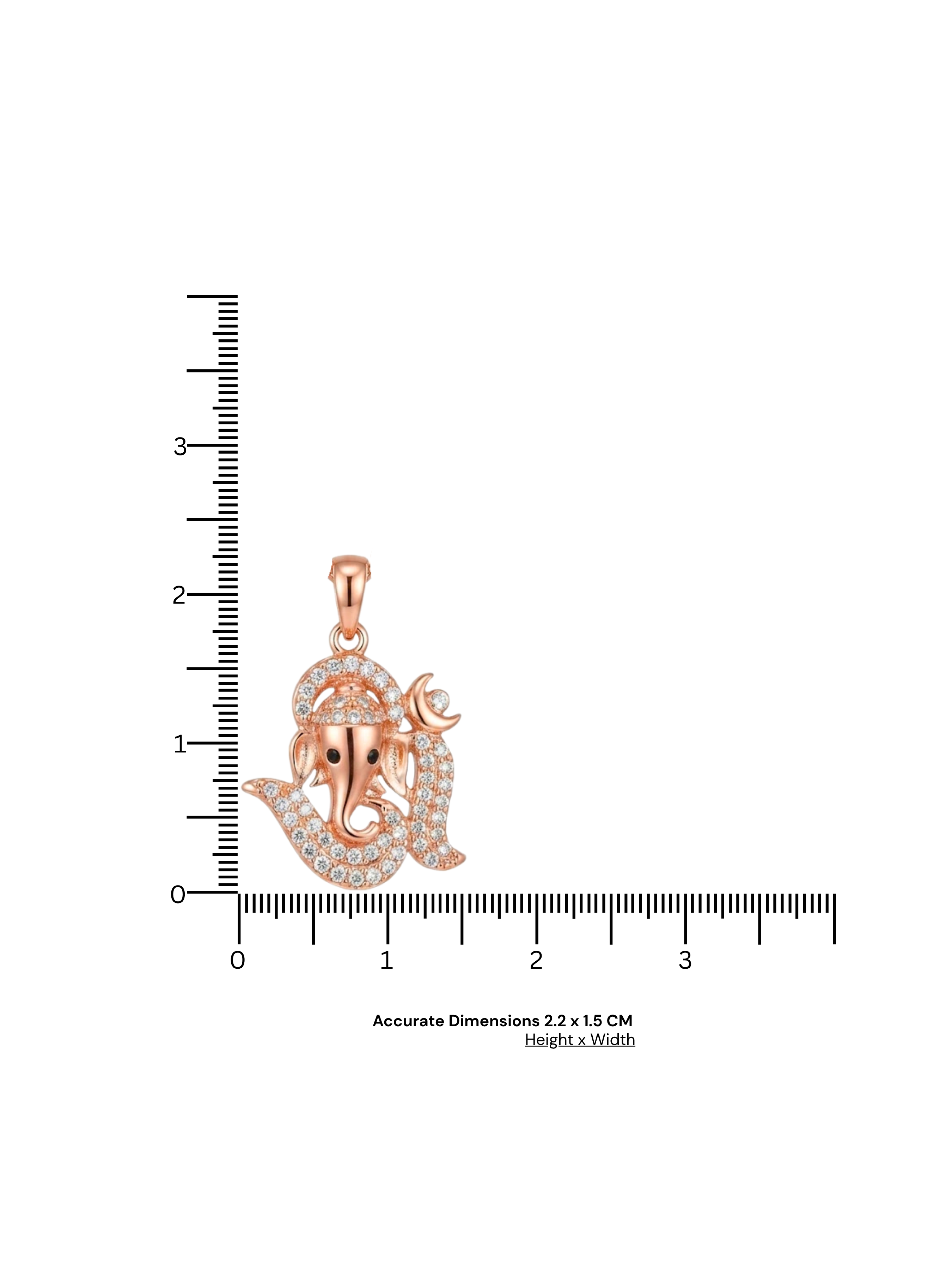 Divine Om Ganesha CZ Pendant Necklace