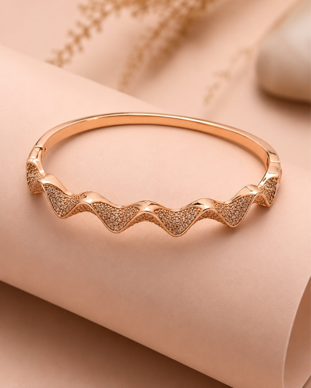 Aurora Wave Rose Gold Kada