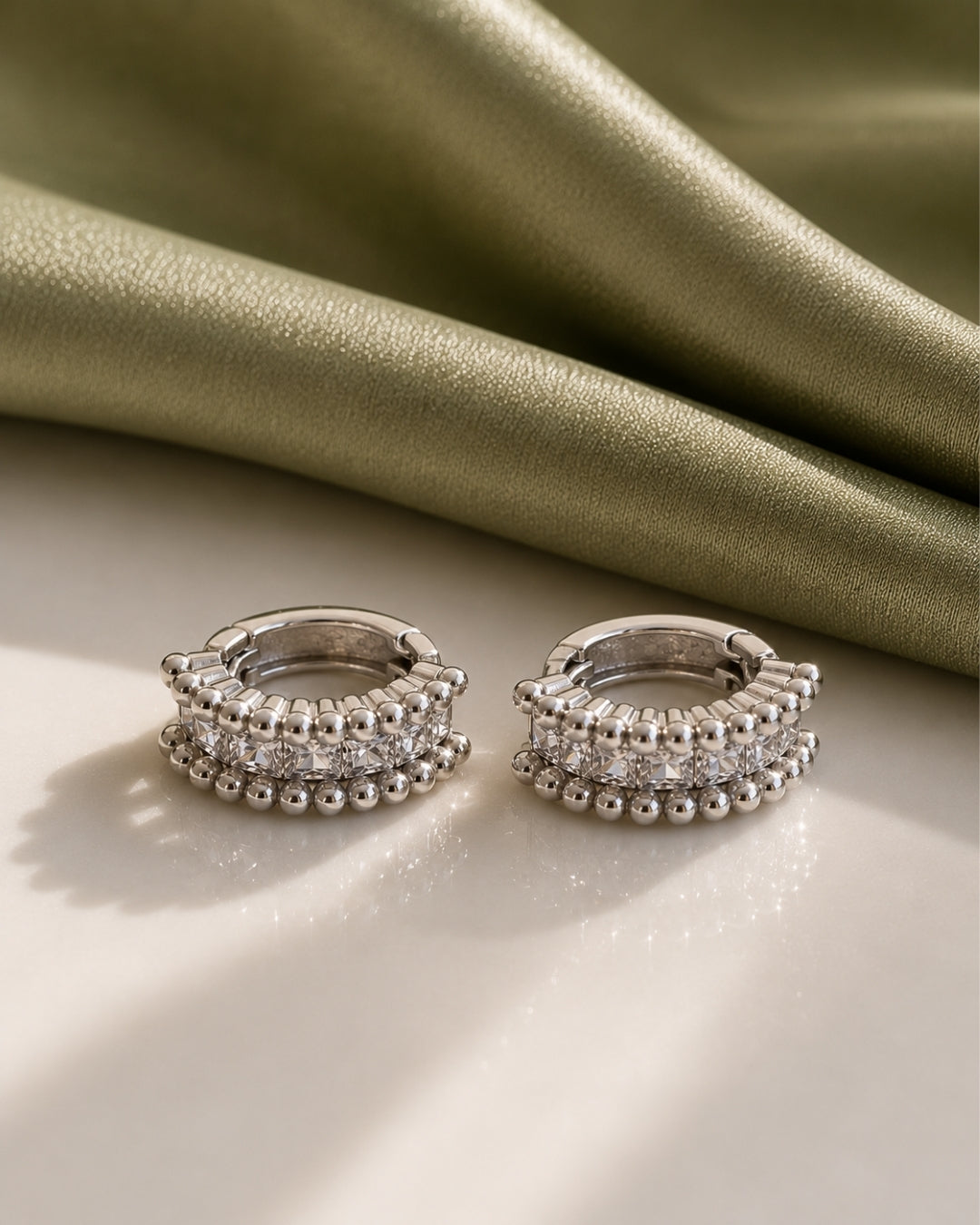 Celeste Crystal Hoop Earrings