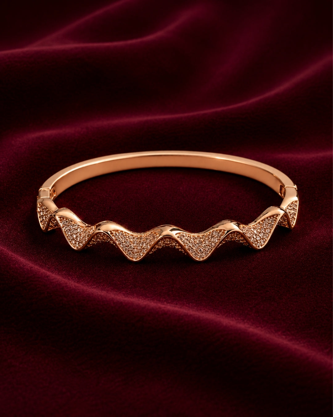 Aurora Wave Rose Gold Kada