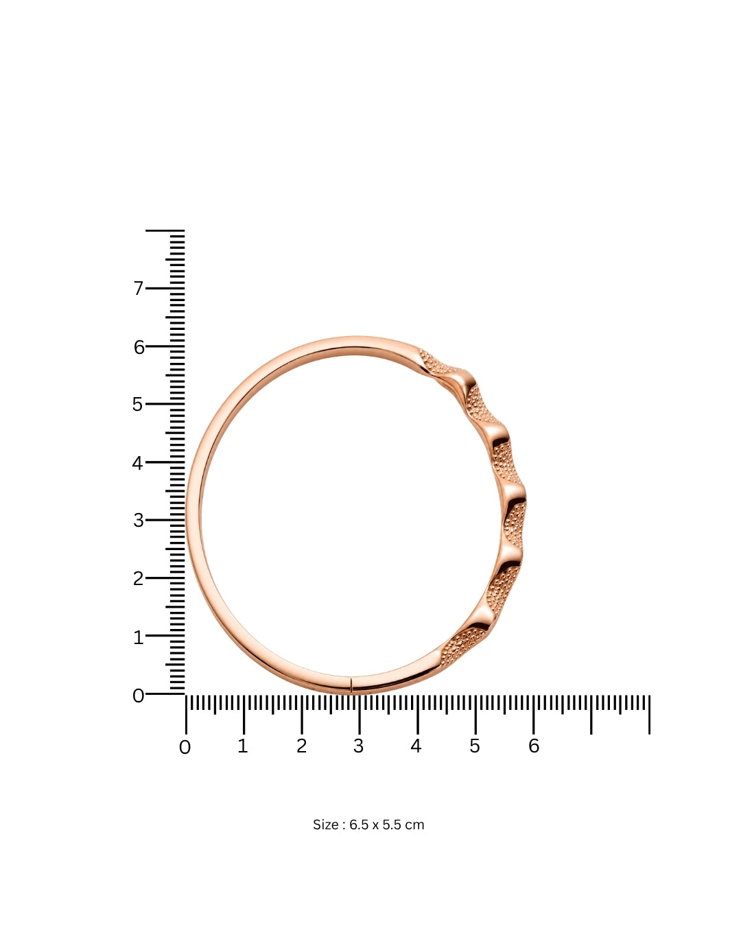 Aurora Wave Rose Gold Kada