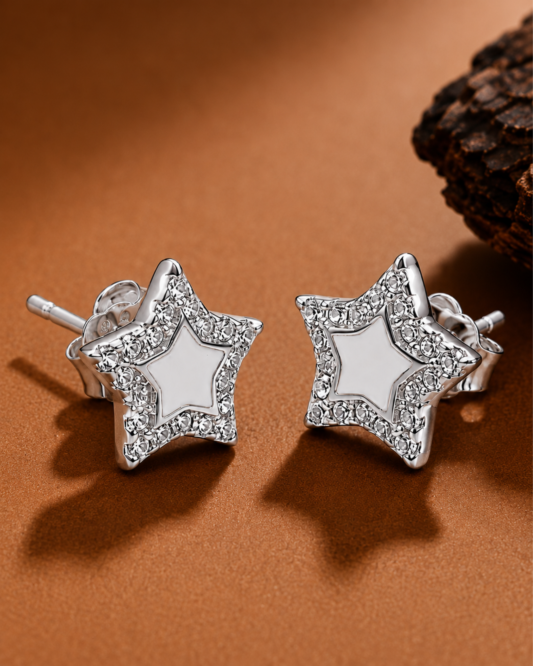 Celeste Star Mother of Pearl Stud Earrings