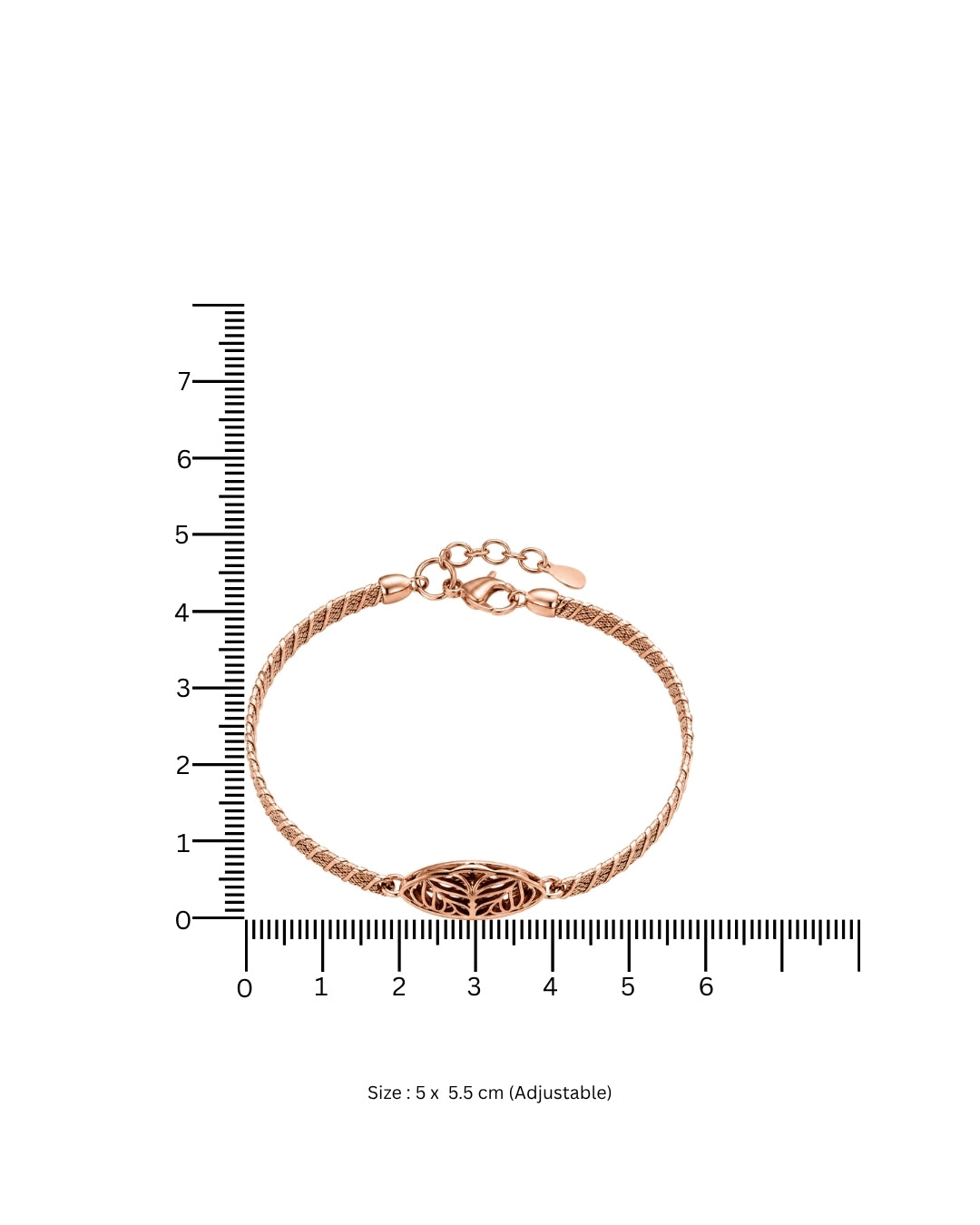 Rosé Filigree Bloom Adjustable Bracelet