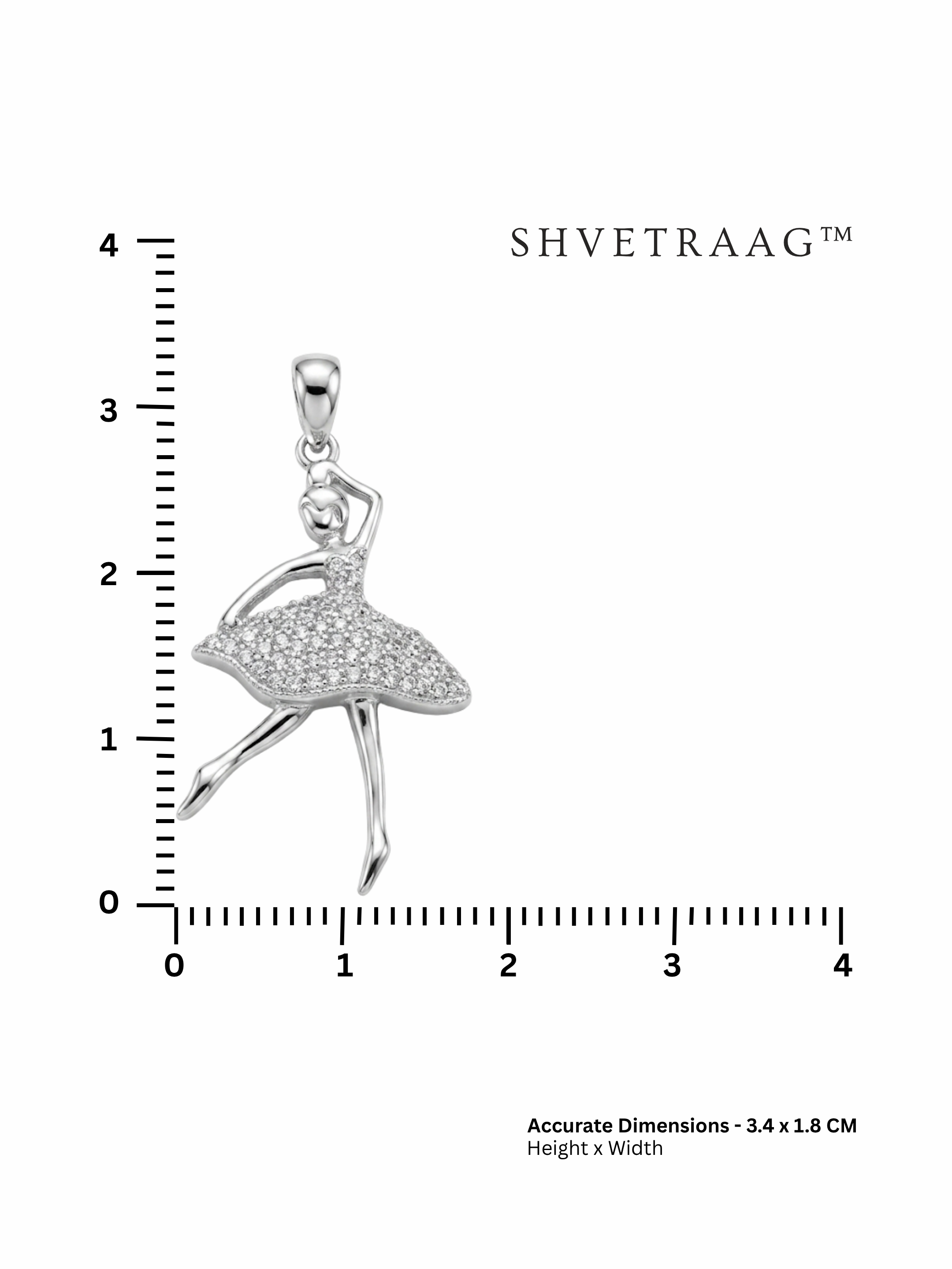Graceful Ballerina CZ Pendant