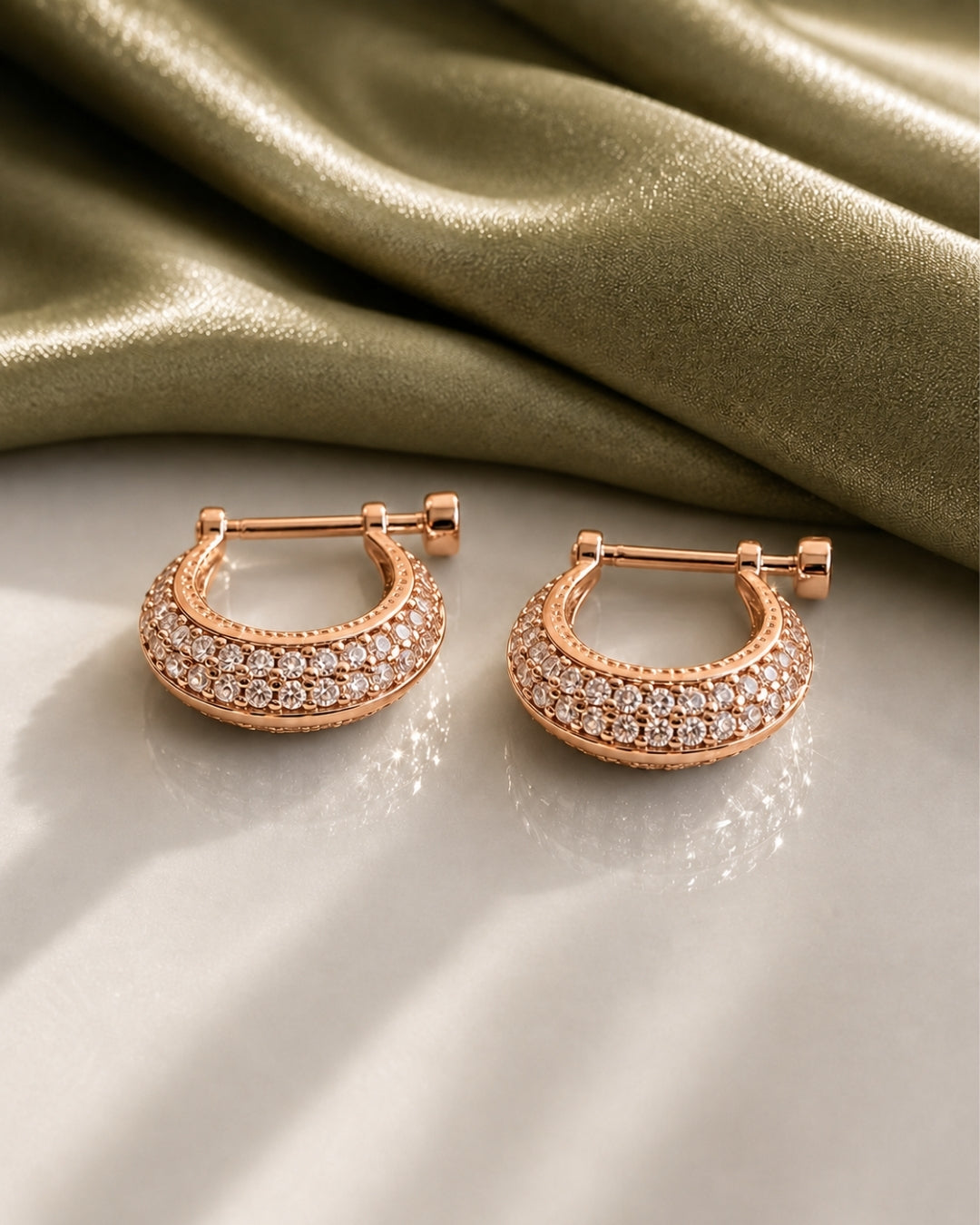 Aurora Pavé Hoop Earrings