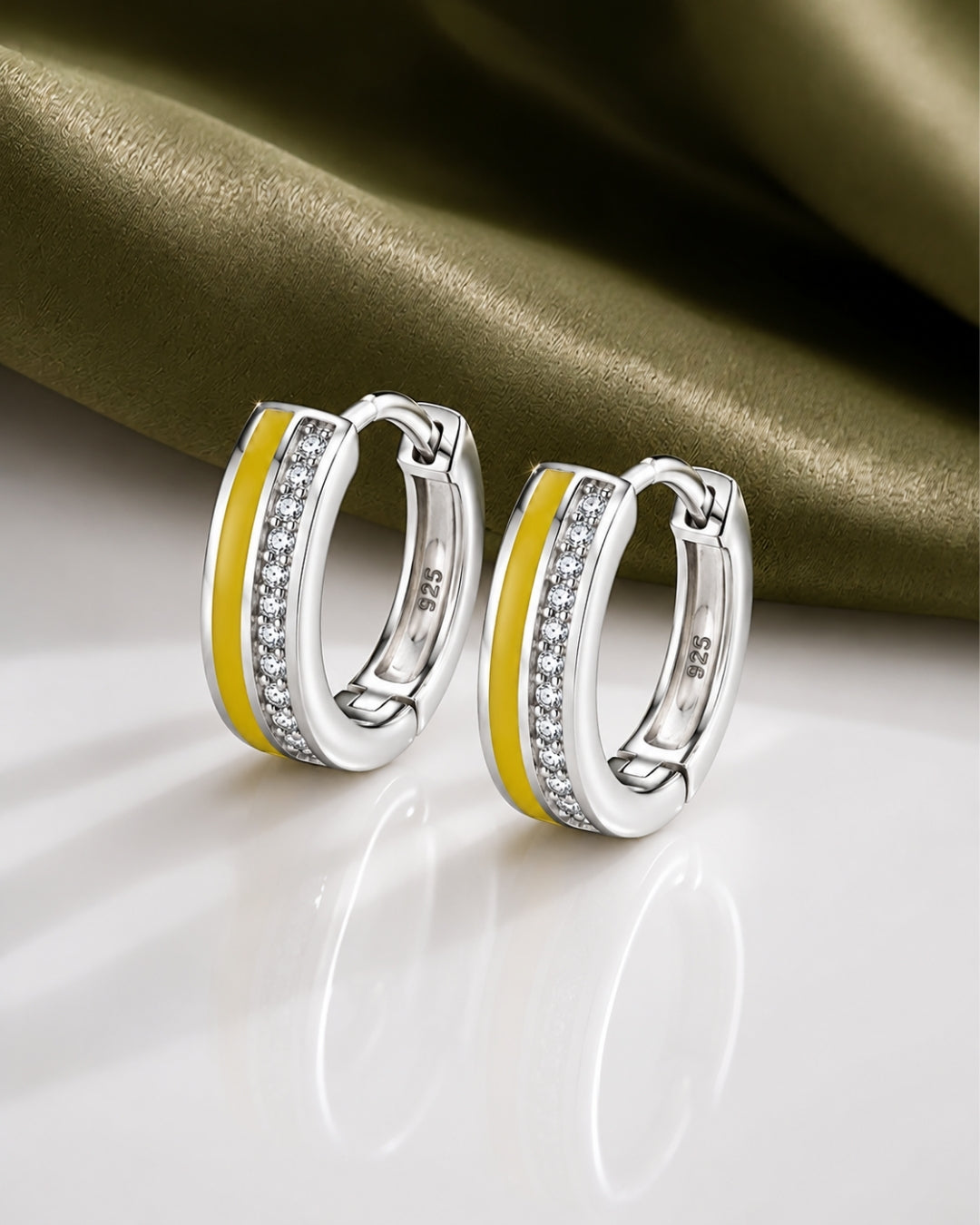 Citrine Glow Huggie Hoop Earrings