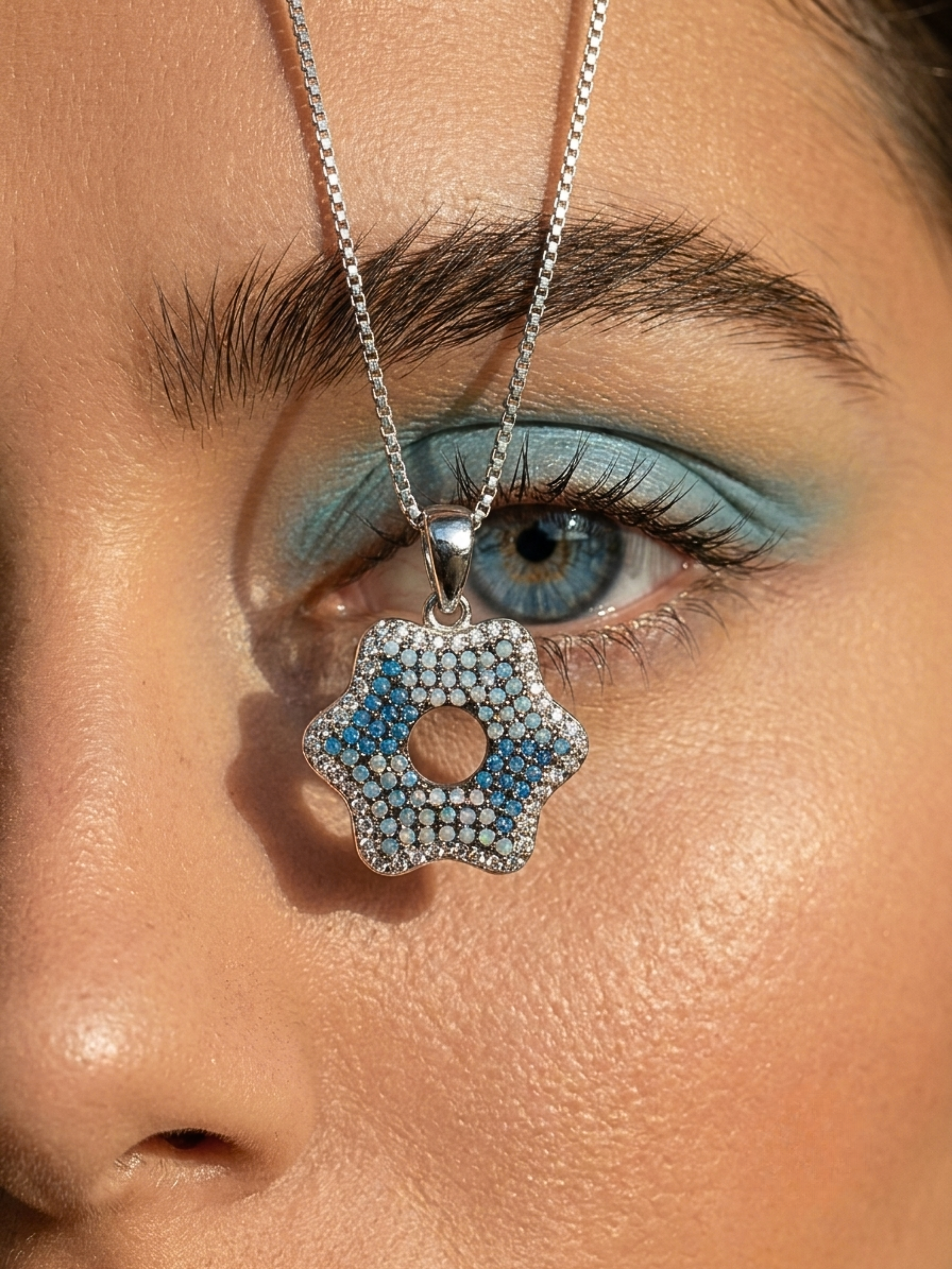 Blue Evil Eye Star Pendant