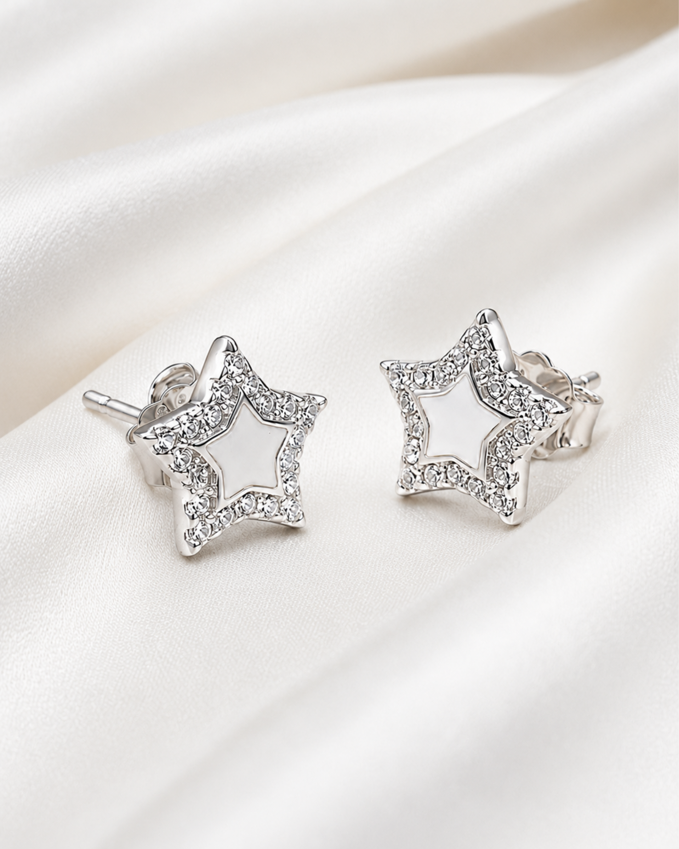 Celeste Star Mother of Pearl Stud Earrings