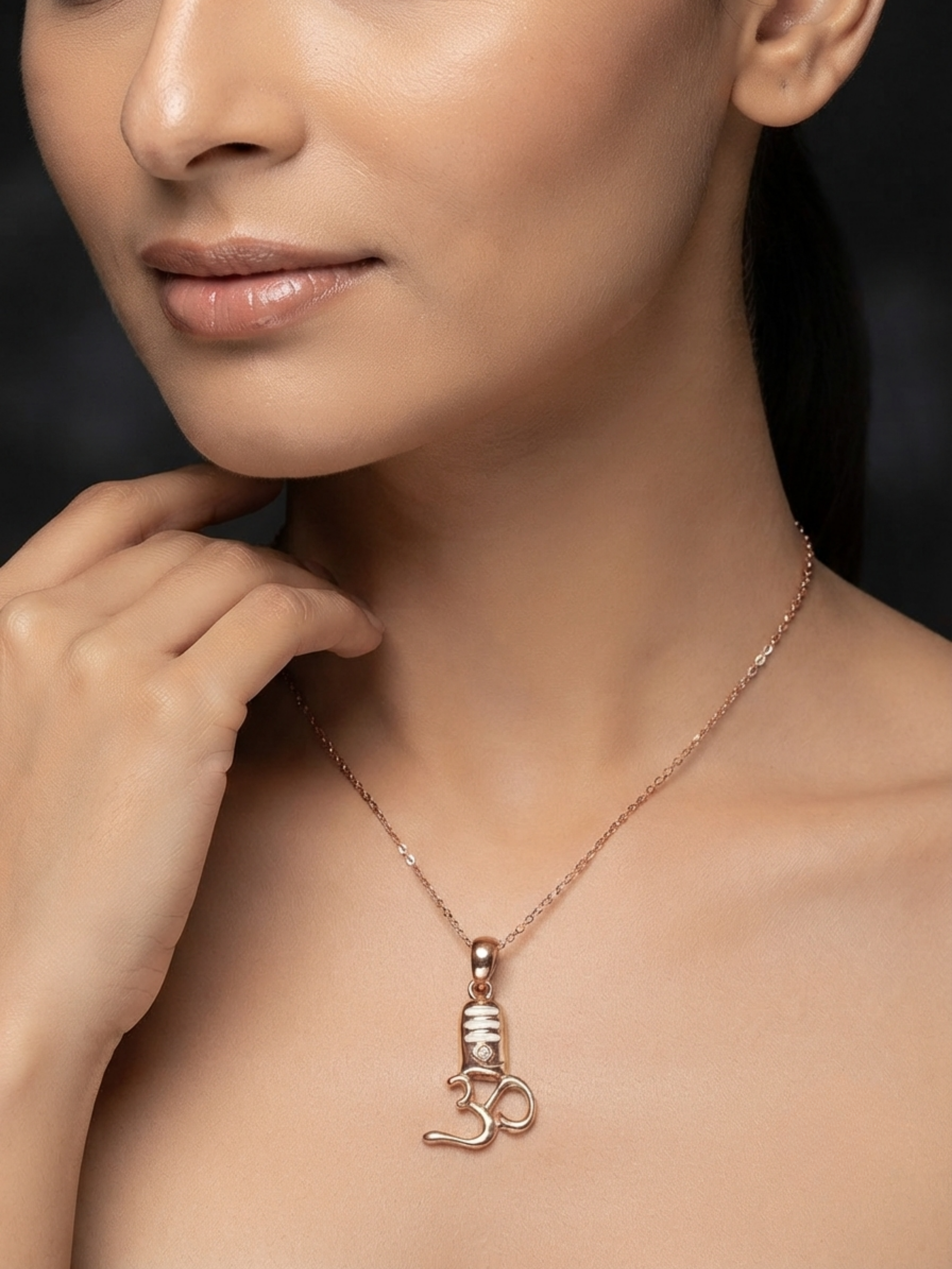Divine Shivling Om Pendant Necklace