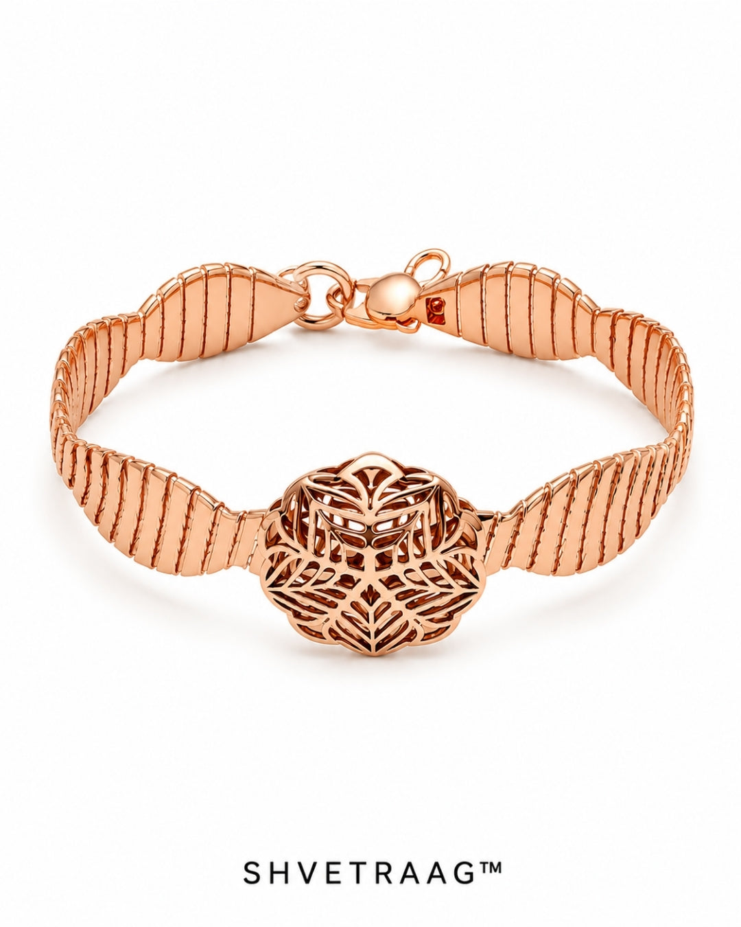Rosé Filigree Bloom Adjustable Bracelet