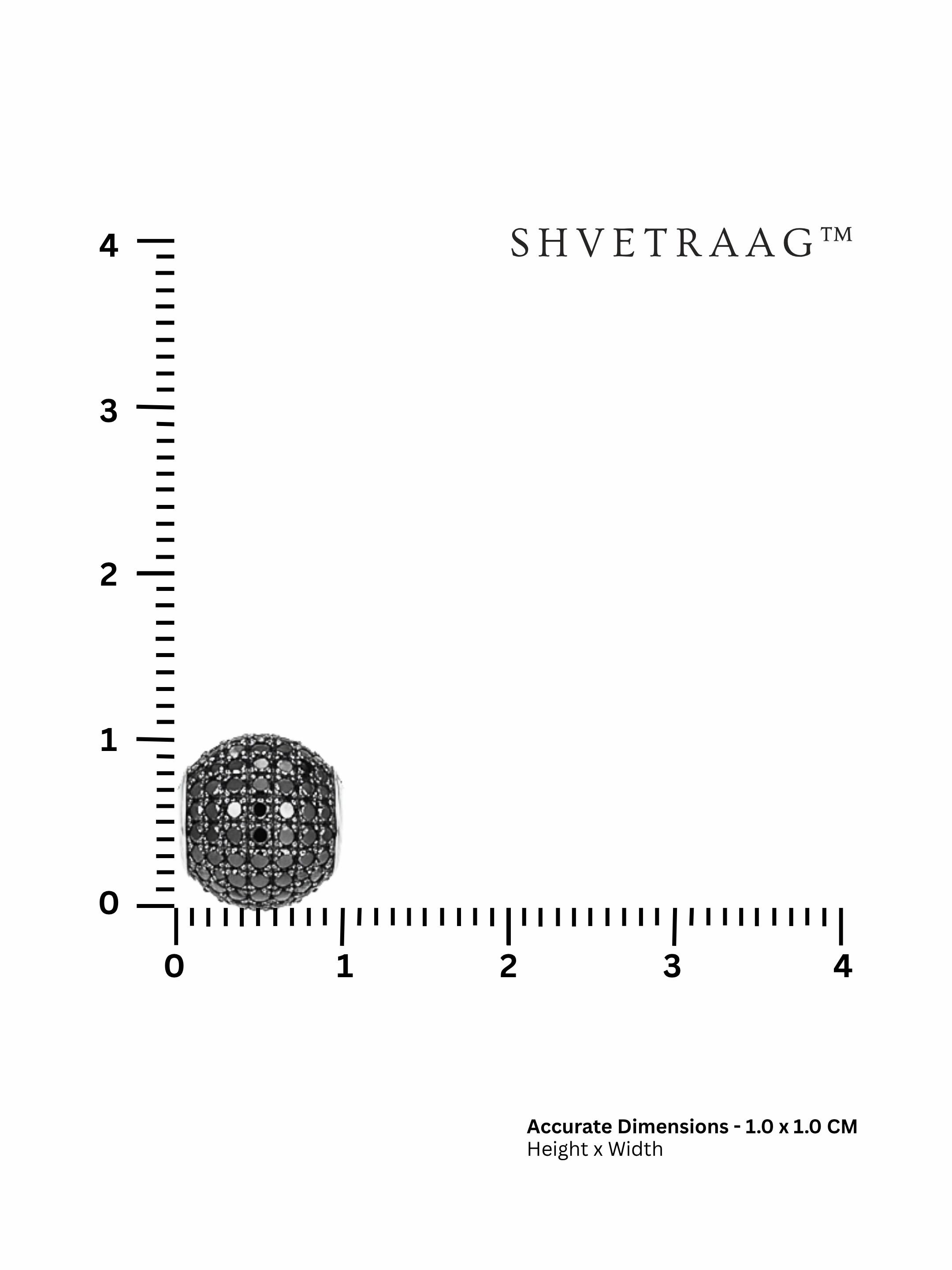 Midnight Pavé Sphere Charm Necklace
