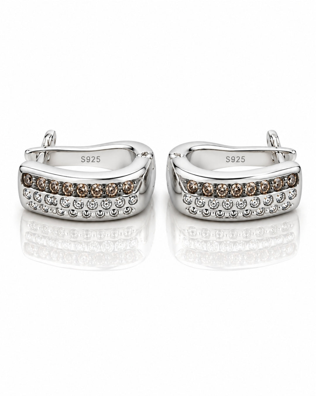 Aurora Luxe Silver Huggie Hoop Earrings