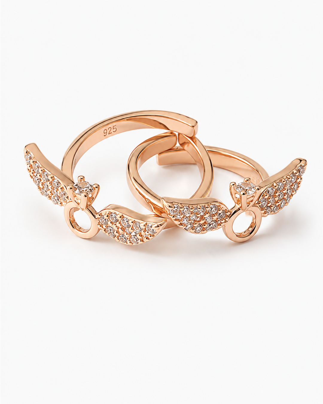 Celestial Wings Rose Gold Toe Ring