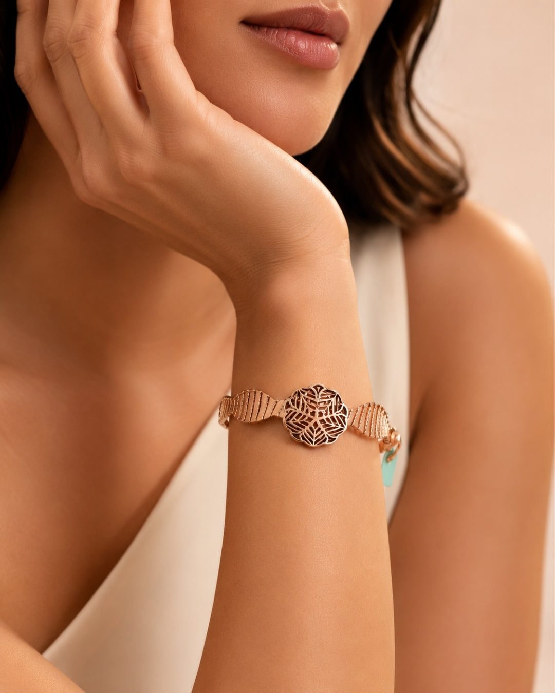 Rosé Filigree Bloom Adjustable Bracelet
