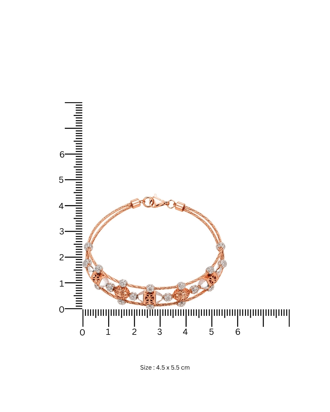 Celestia Weave Rose Gold Bracelet