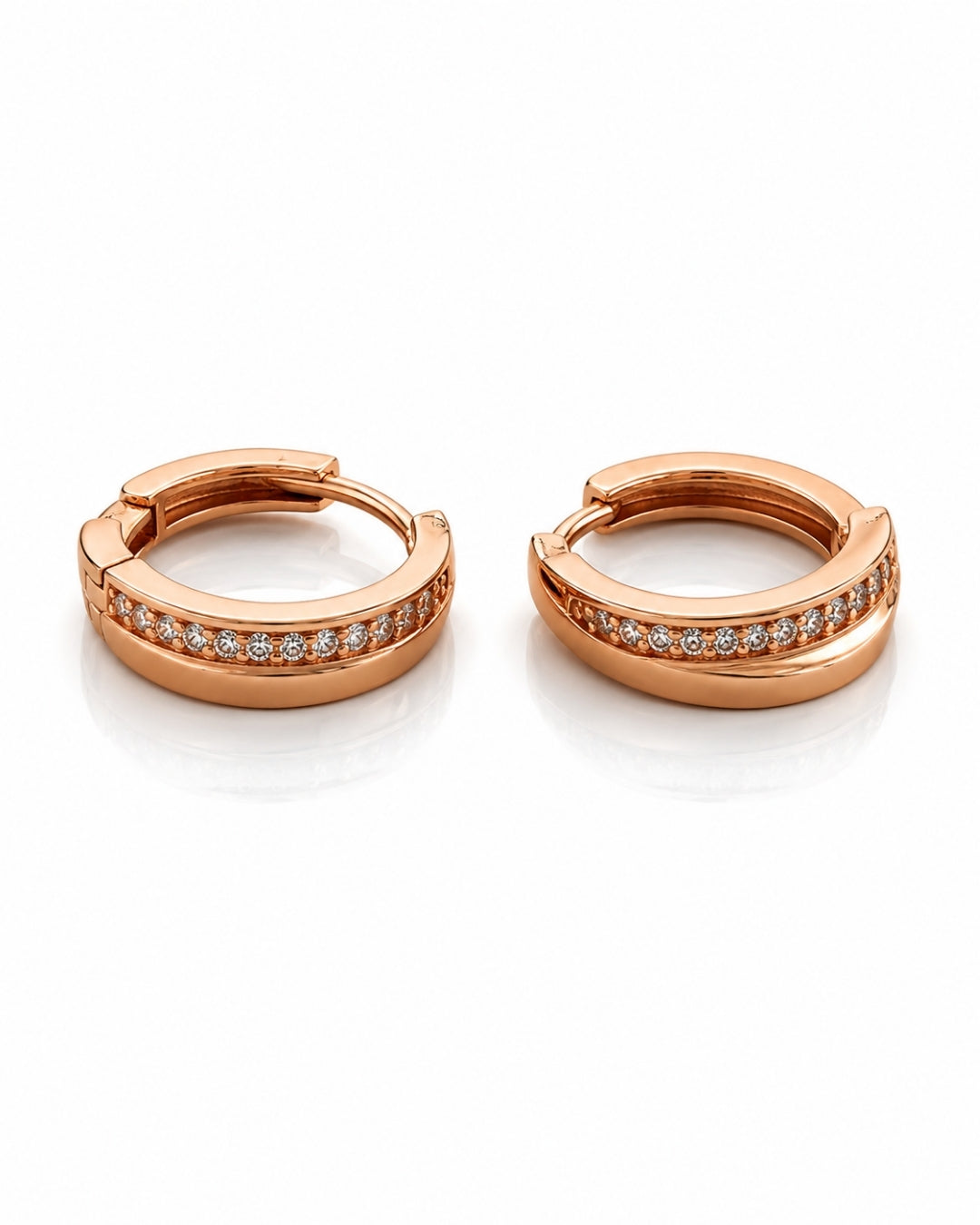 Rosé Gleam Huggie Hoop Earrings