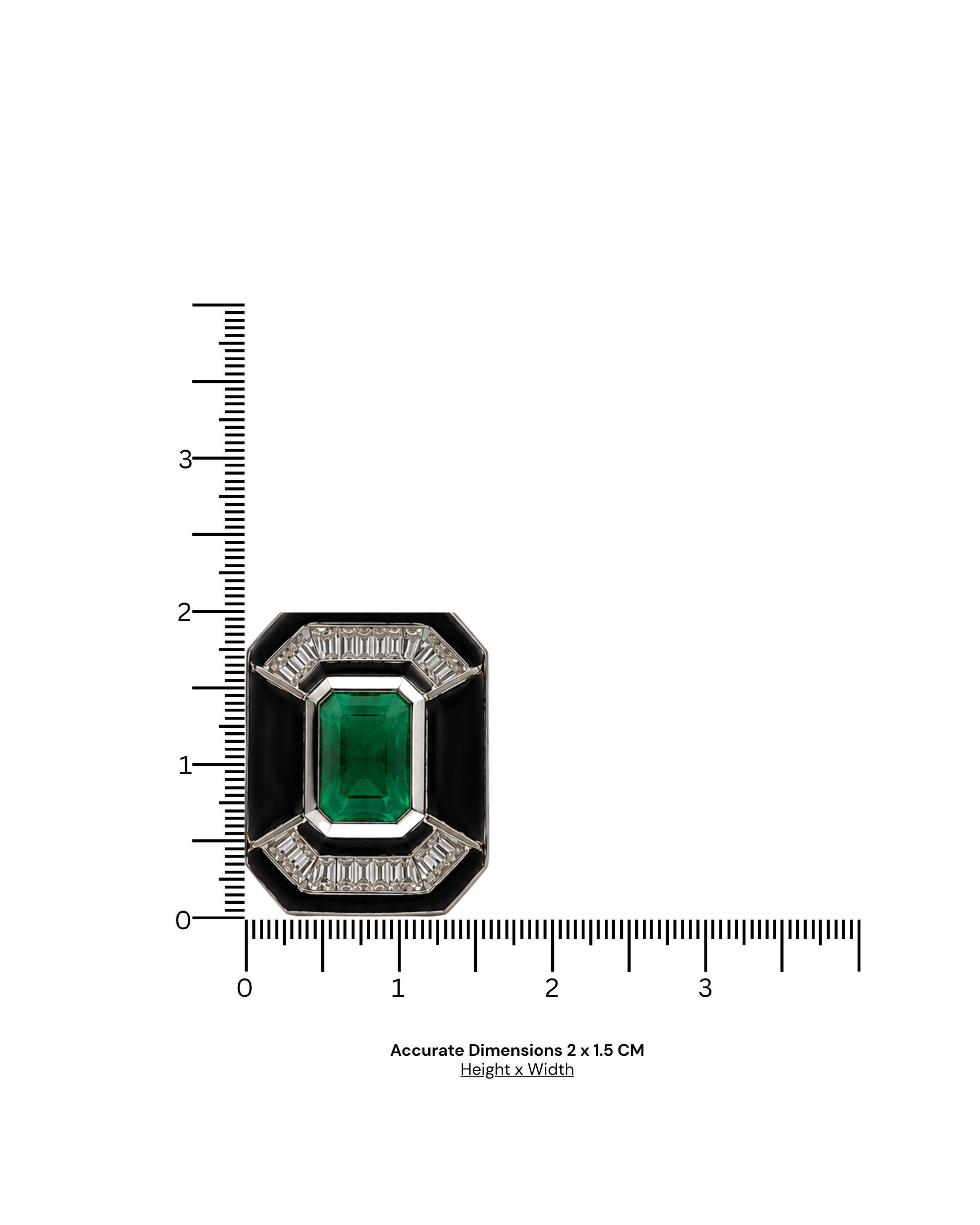 Emerald Noir Silver Statement Stud Earrings