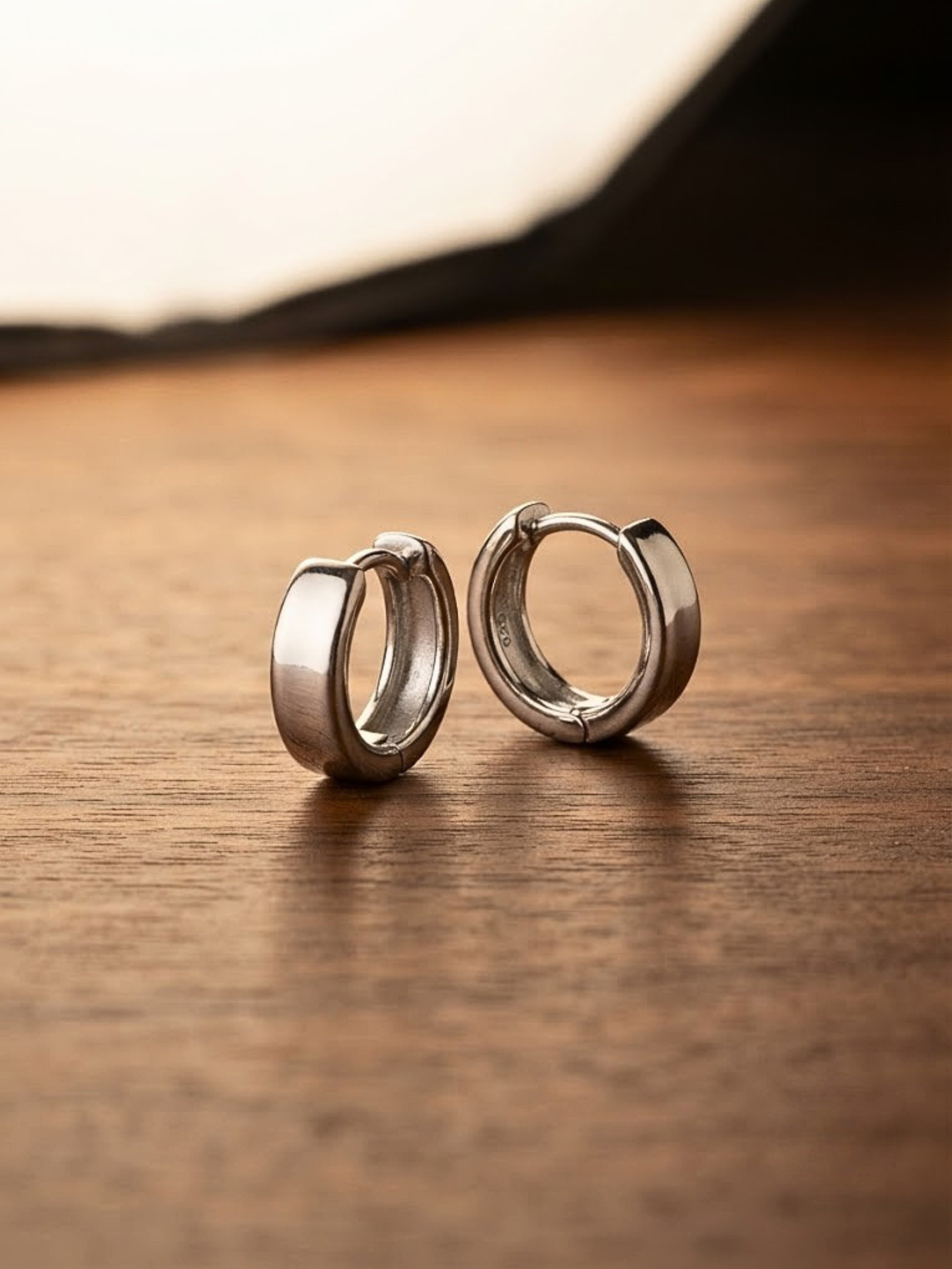 Shvetraag 92.5 Sterling Silver Classic Hoop Earrings for Women
